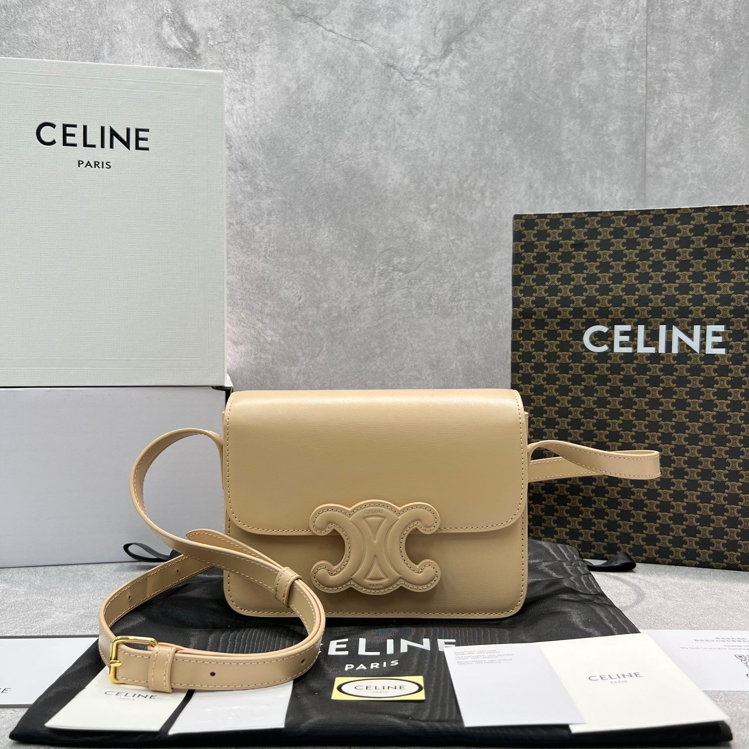 Top Quality Classique Cuir Triomphe Bag For Beige Travel Bag