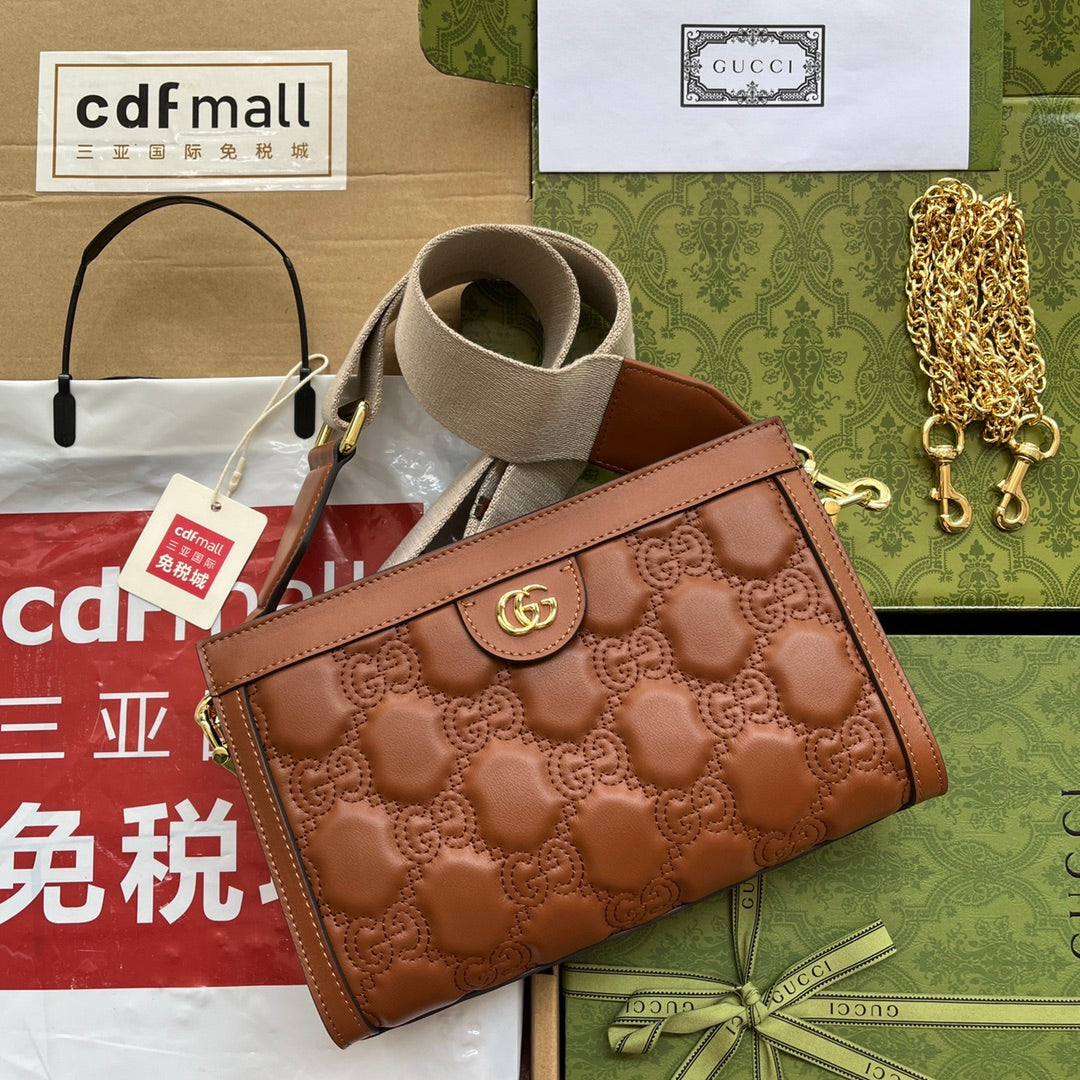 gg MatelassÃ© , ’s 10in Brown Small Travel Bag