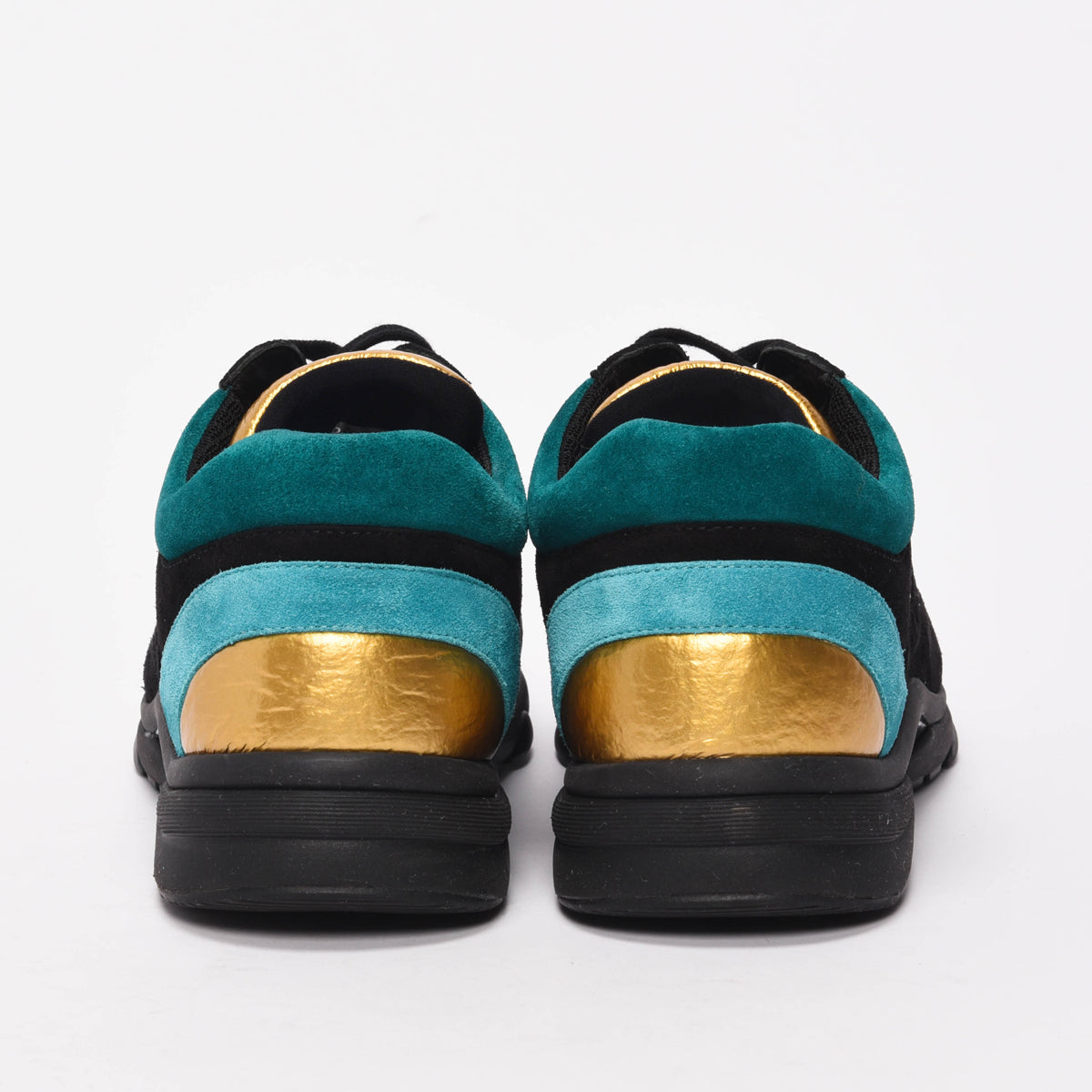 Chanel Gold Mixed Fibers CC Trainer Sneakers 40 for Women