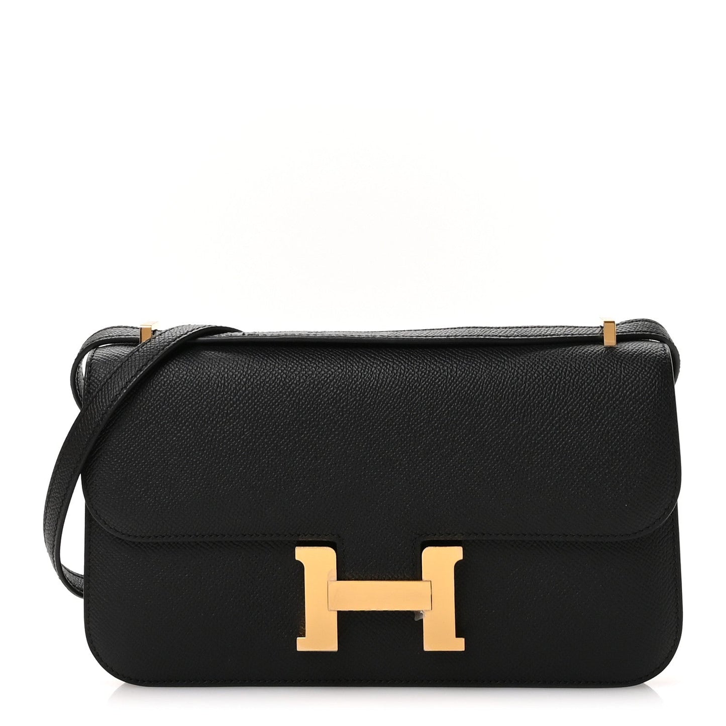 Hermes Epsom Constance Elan Handbag Black Travel Bag