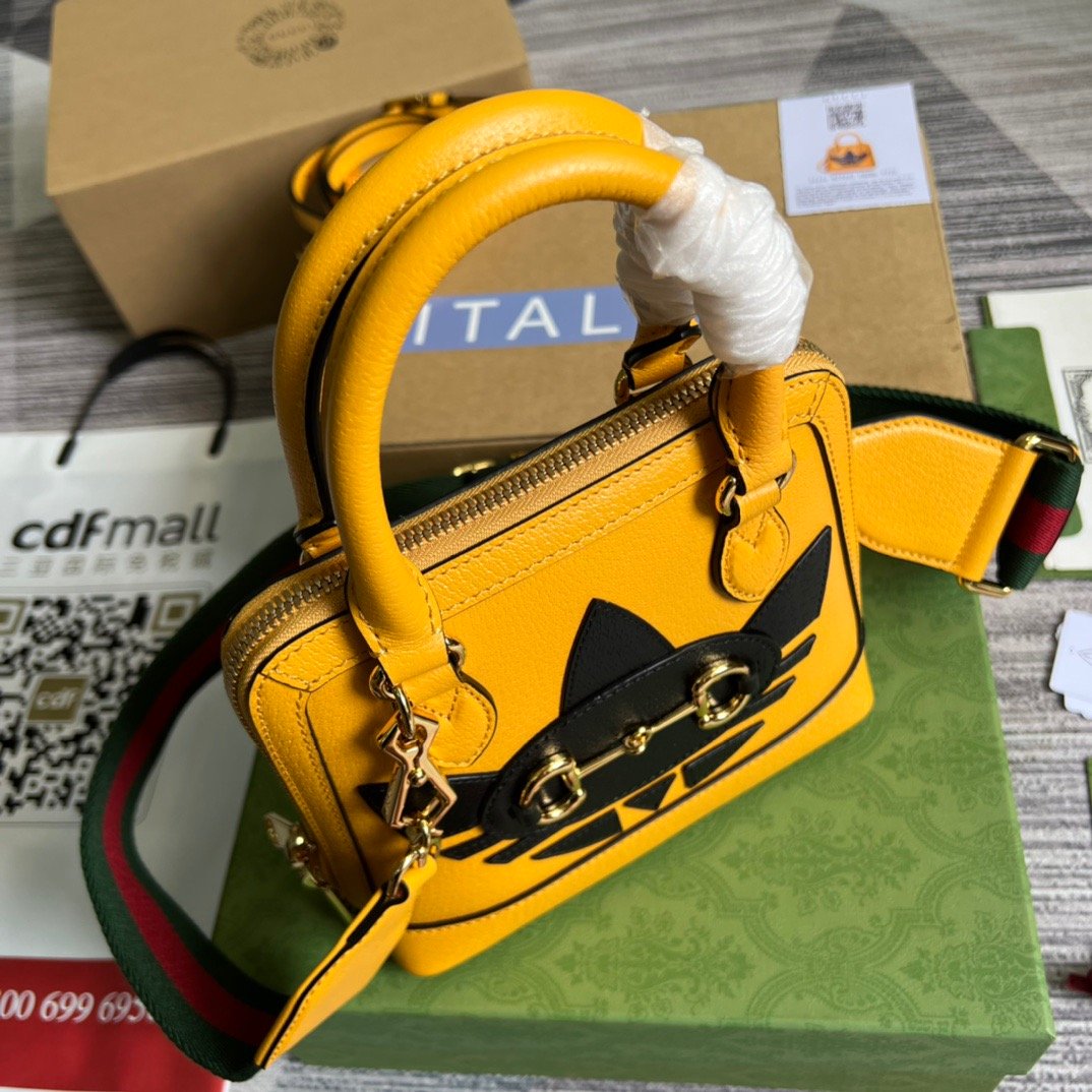 gg x Adidas Horsebit Yellow Mini Bag