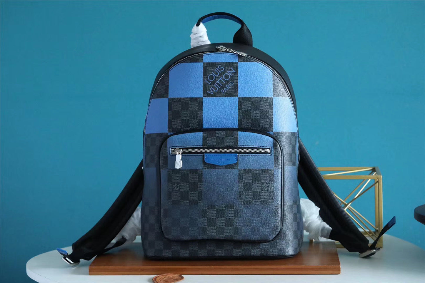 Top Quality Josh Backpack Damier Graphite Giant Blue