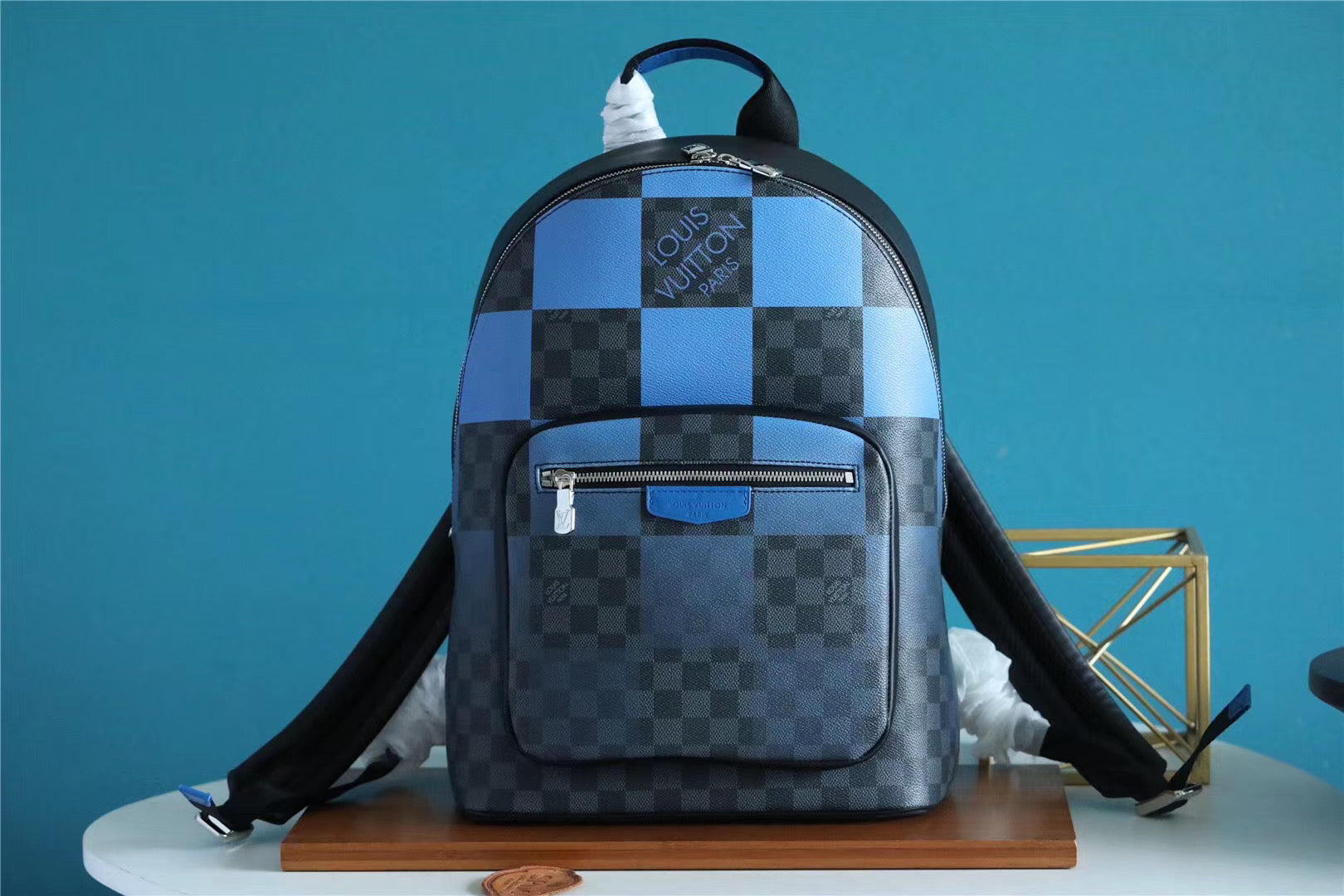 Top Quality Josh Backpack Damier Graphite Giant Blue