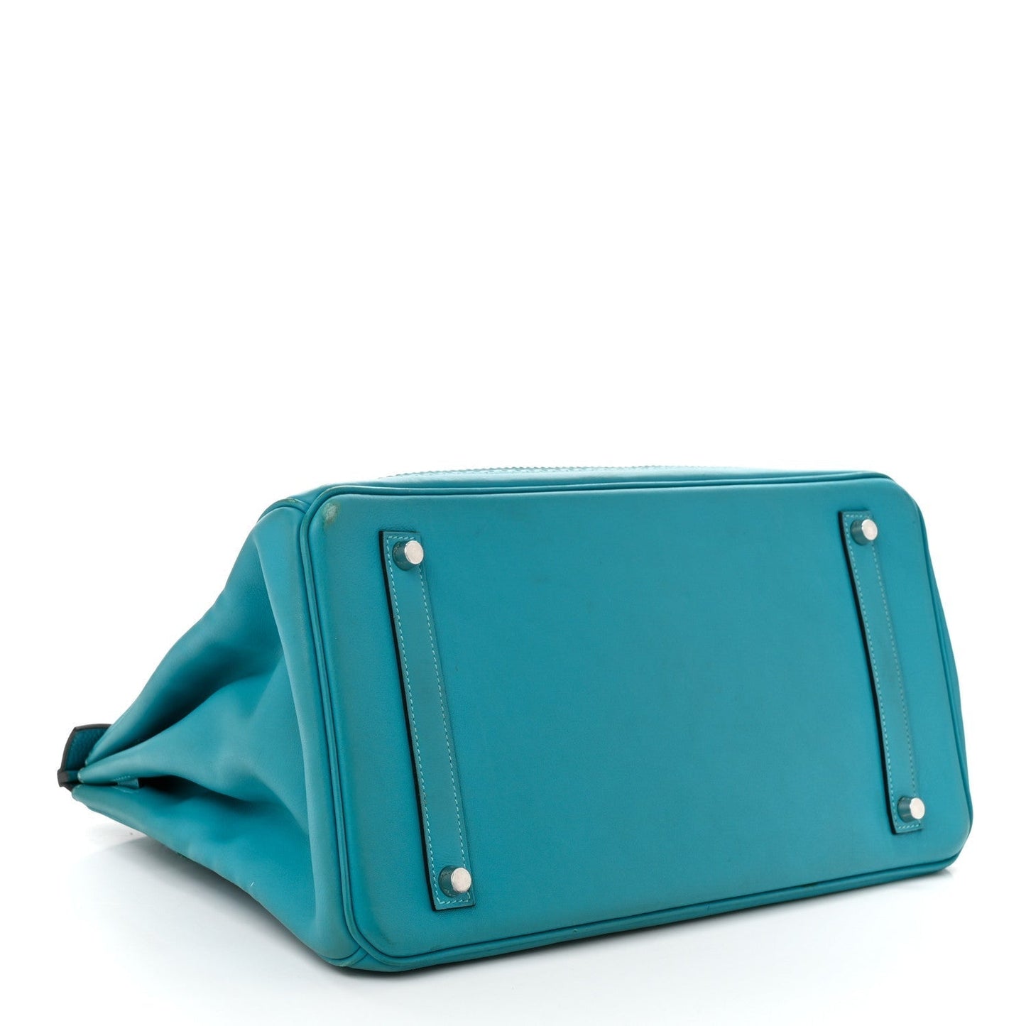 Hermes Togo Swift Ghillies Birkin Turquoise Handbag Travel Bag