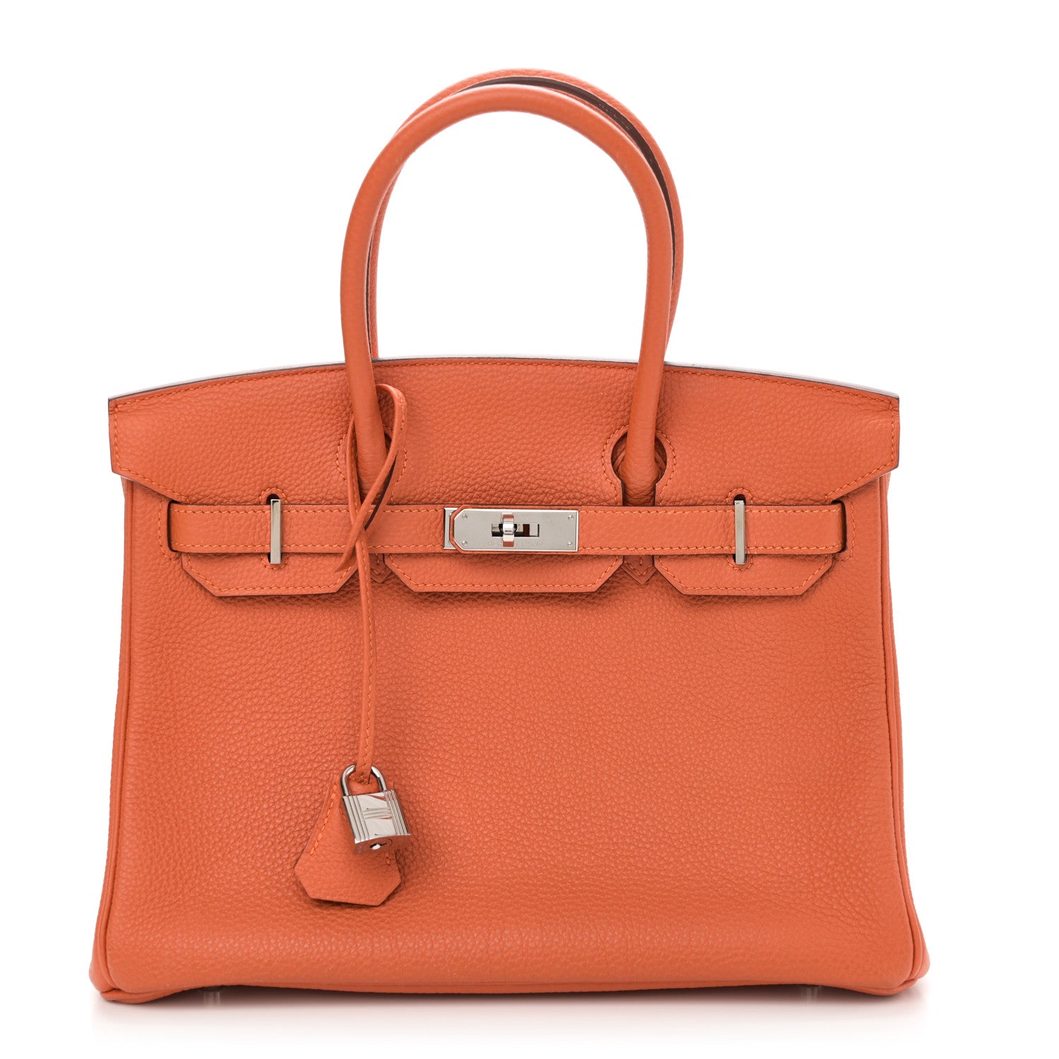 Hermes Togo Birkin Handbag Orange Travel Bag