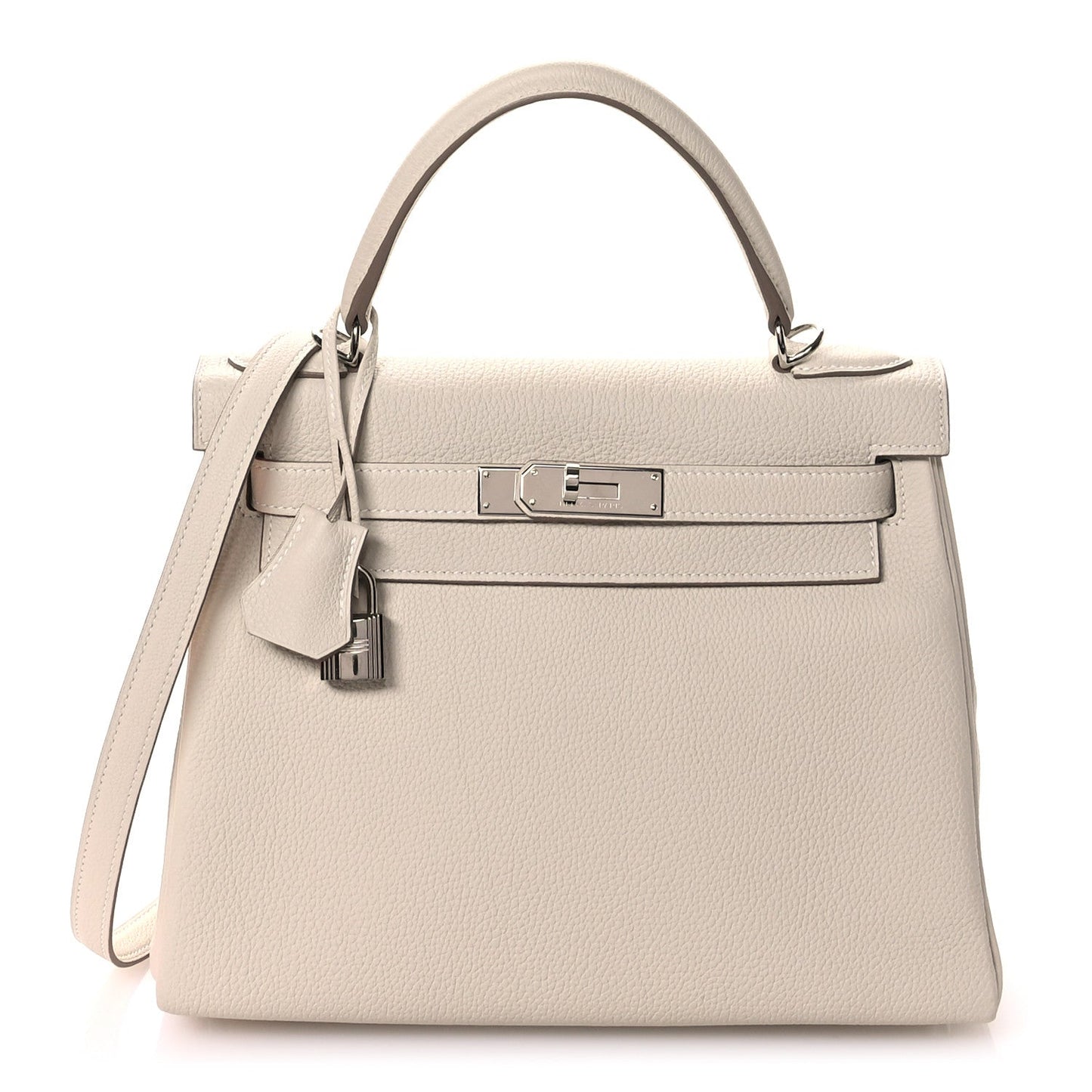 Hermes Togo Kelly Retourne Craie Handbag Travel Bag