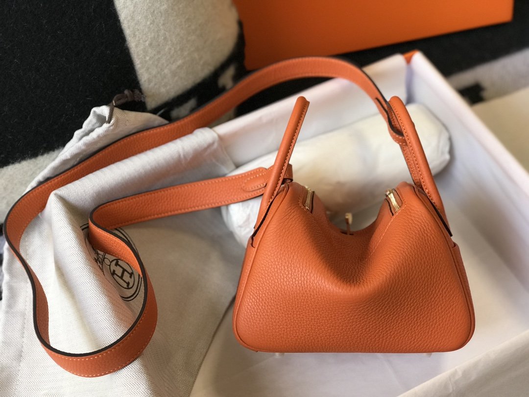Top Quality Lindy Feu Color Togo Bag Gold Mini Crossbody Bag