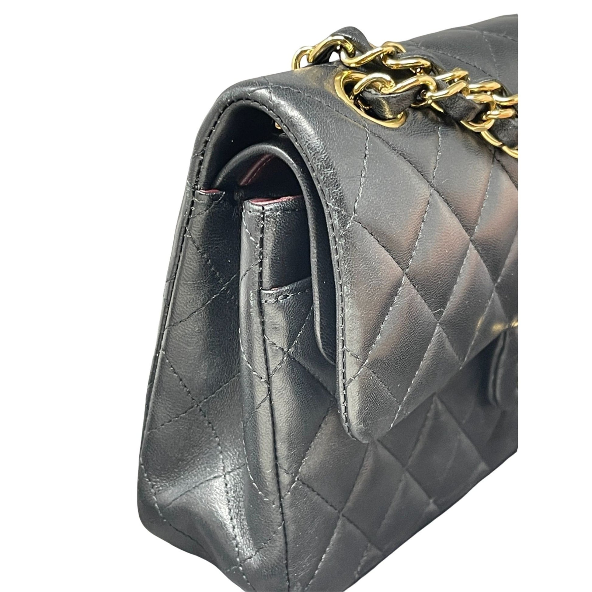 Chanel Chanel Classic Double New Bag Quilted Lambskin Small - Black