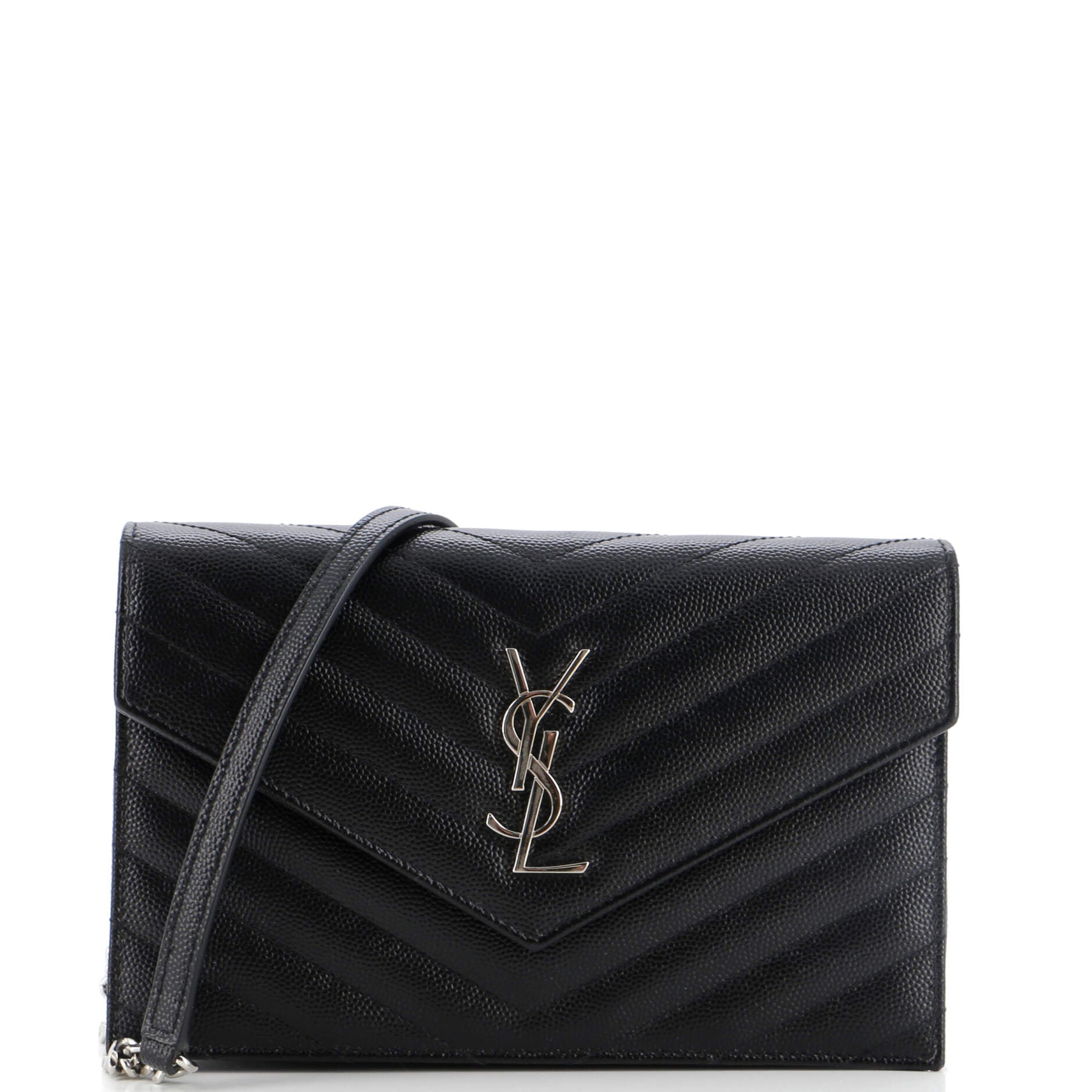 YSL Saint Laurent Saint Laurent Trending Classic Wallet On Chain Leather Matelasse Crossbody Bag Leather Small