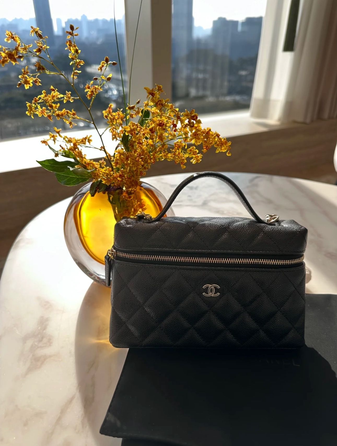 Chanel P .**cm Black Bag