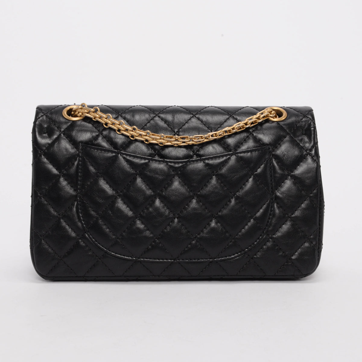 Chanel Black Distressed Calfskin 2.55 Reissue 225 Keychain