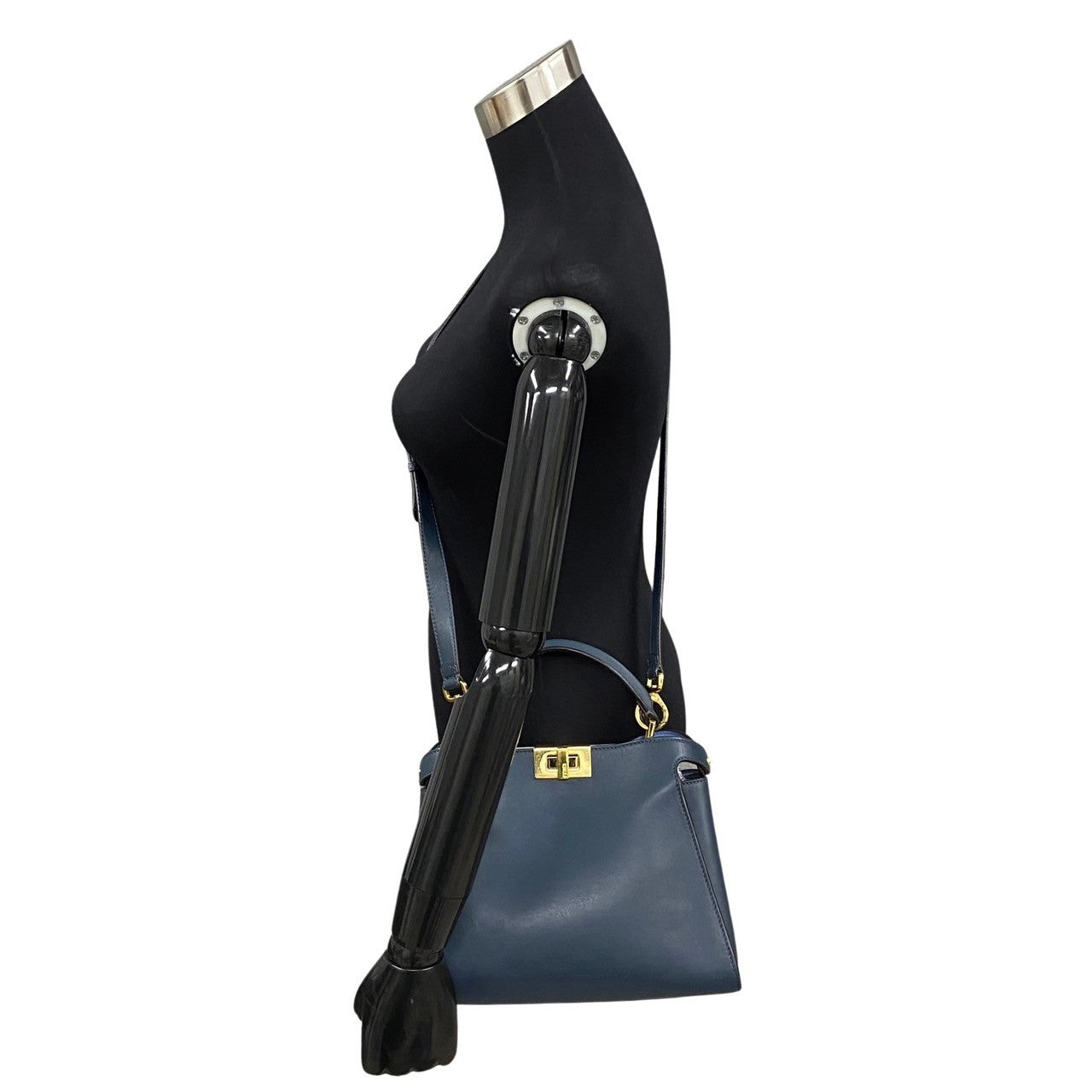 Fendi Peekaboo Iconic Essential 2Way Handbag Leather Travel Bag