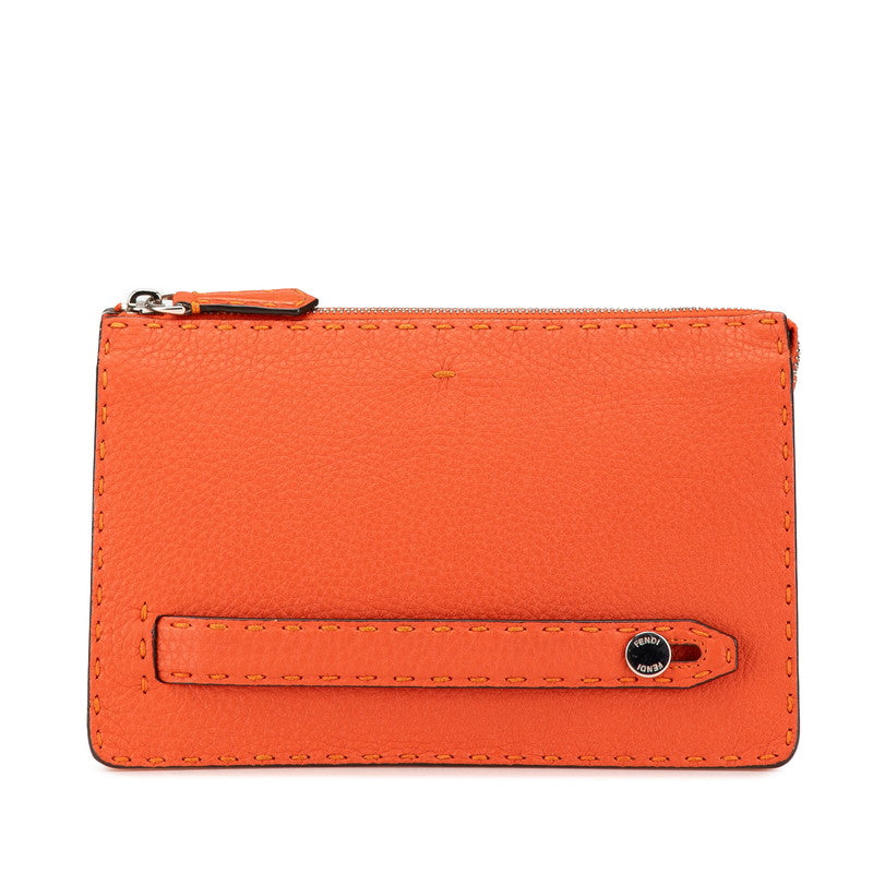 Fendi Selleria Clutch Bag Leather