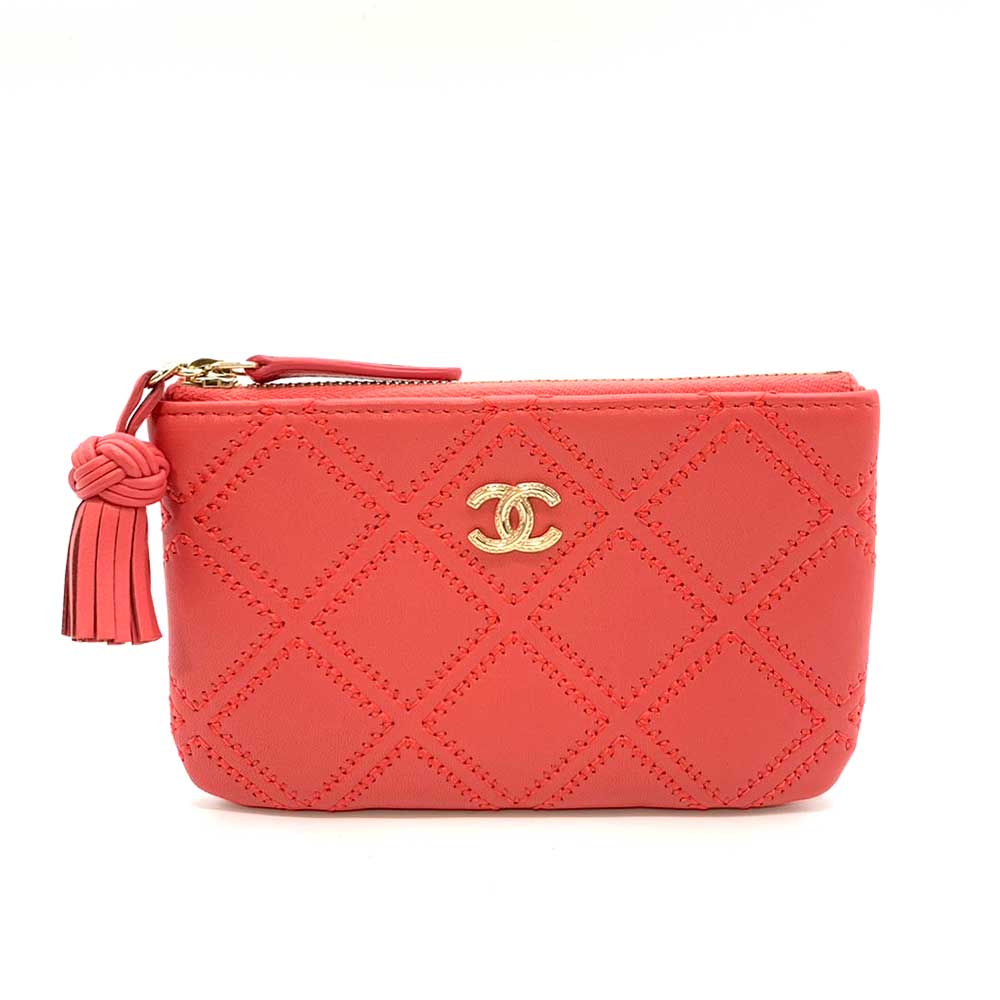 Chanel Lambskin Mini Pouch Pink Handbag