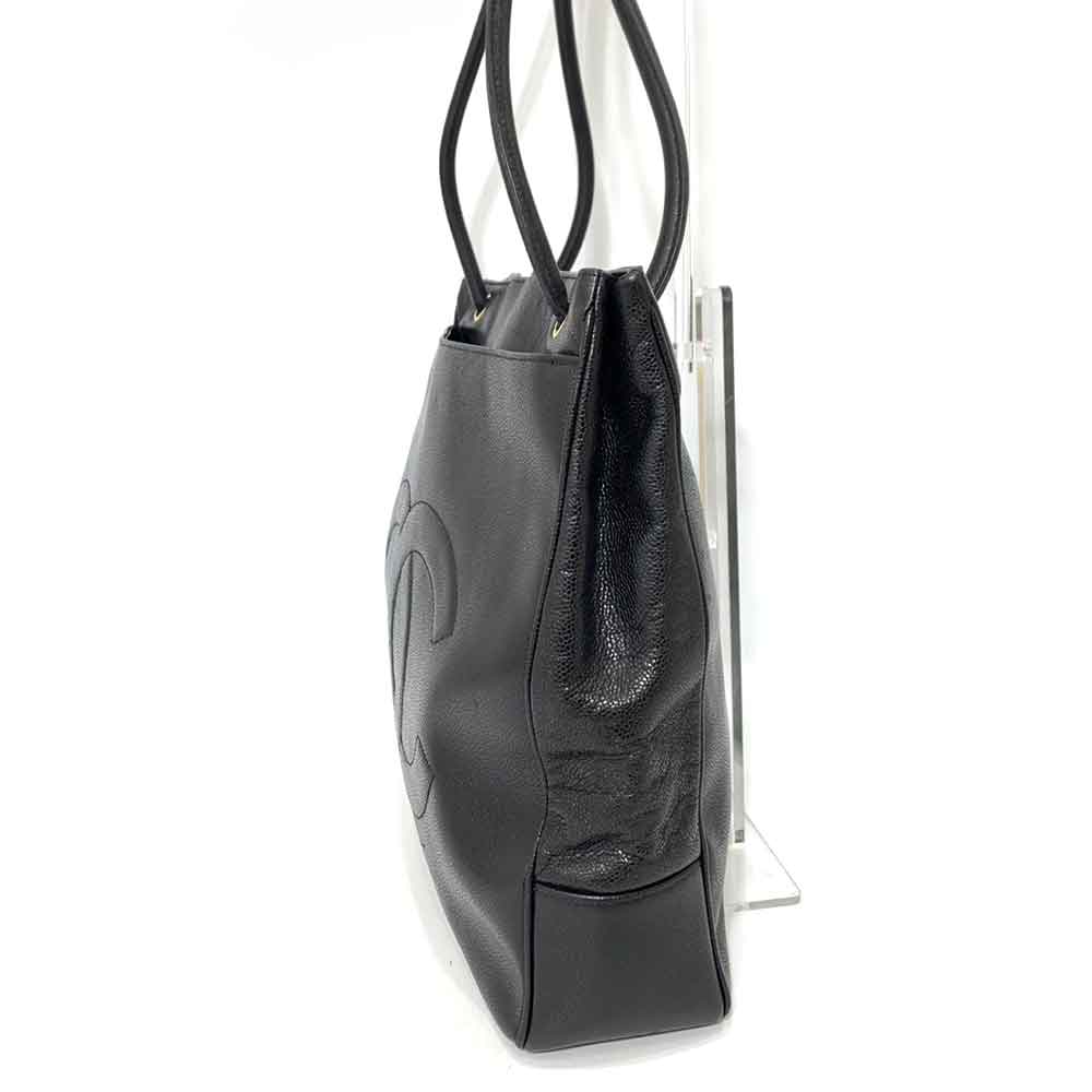Chanel Caviar Leather Tote Bag Black