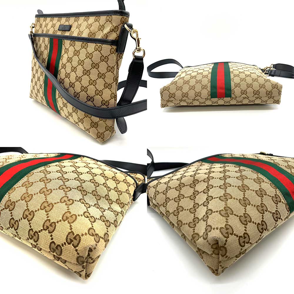 Gucci Shoulder Bag Leather Canvas Bag 53
