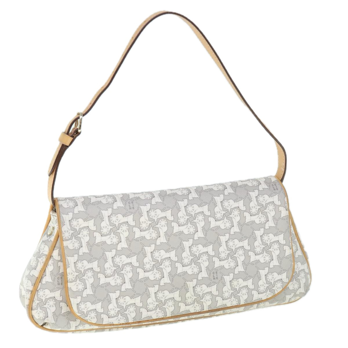 Luxury Sulky Shoulder Bag Pvc Gray Leather