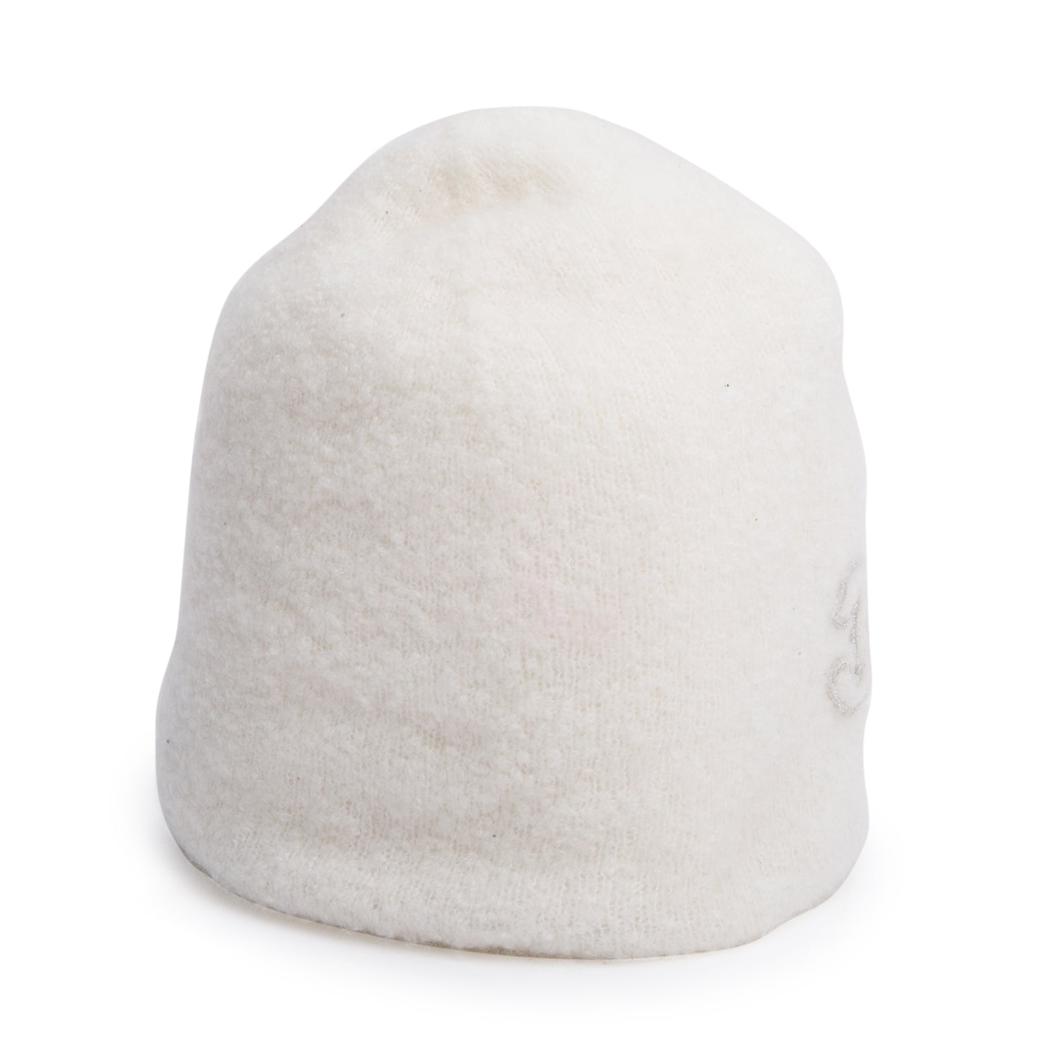 Chanel Cashmere CC Logo Beanie White Hat