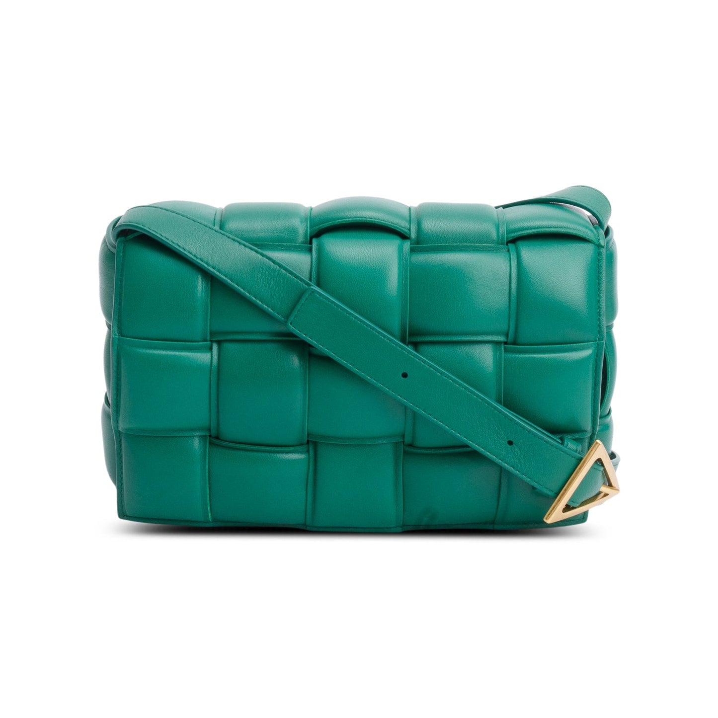 Bottega Veneta Nappa Maxi Intreccio Padded Cassette Crossbody Bag Green