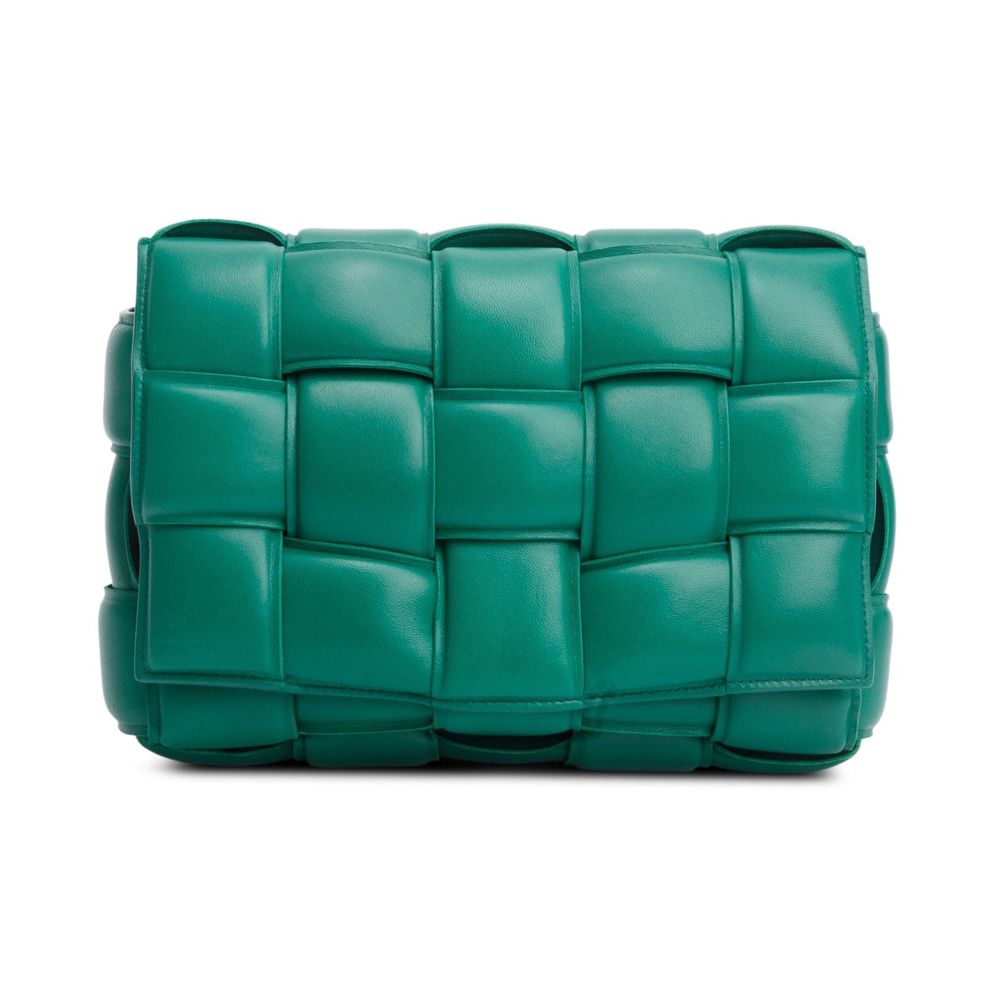 Bottega Veneta Lambskin Classic Padded Cassette Bag Leather Green Travel Bag