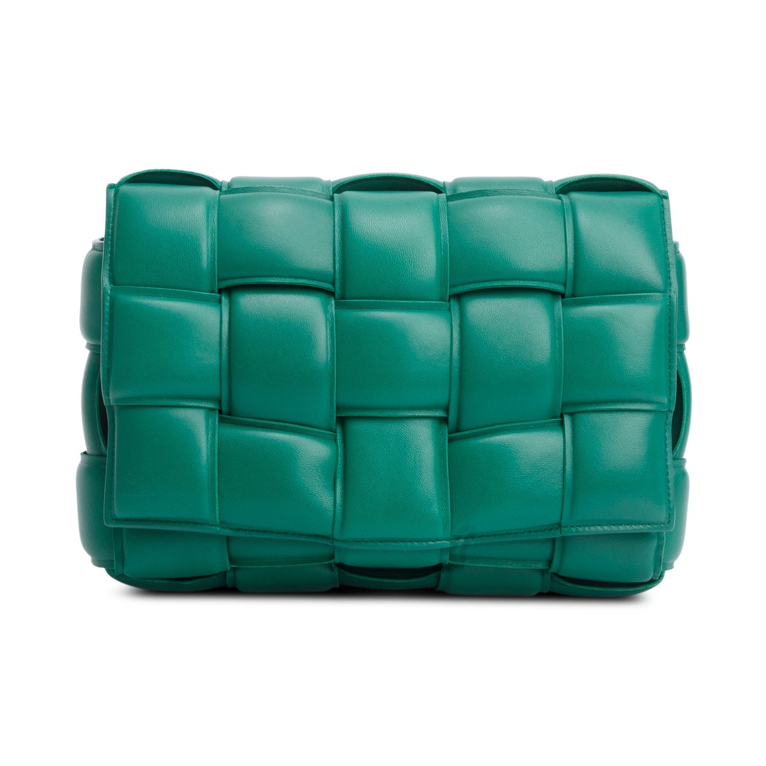 Bottega Veneta Lambskin Classic Padded Cassette Bag Leather Green Travel Bag