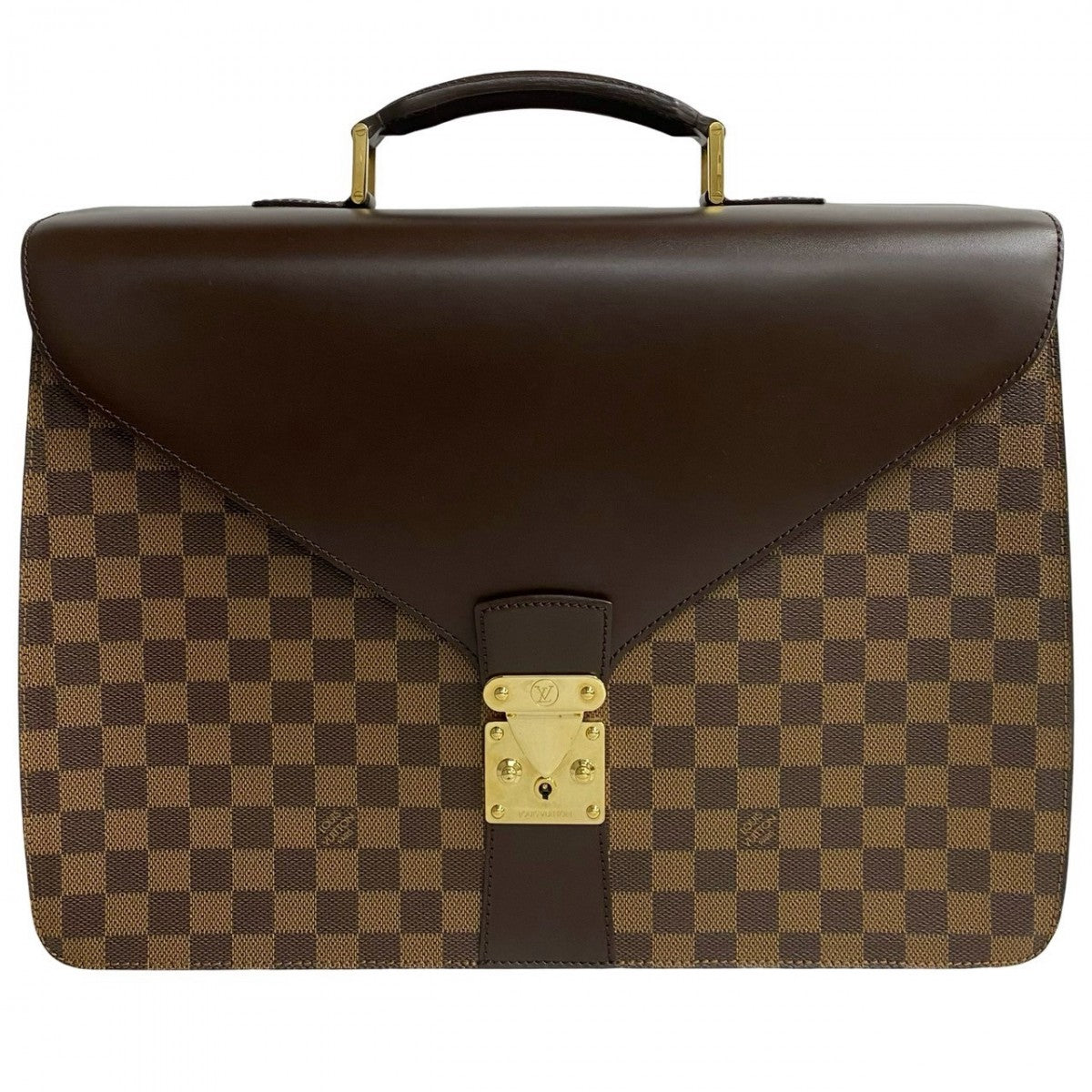 Louis Vuitton Business PVC Special order Damier Leather Brown Handbag