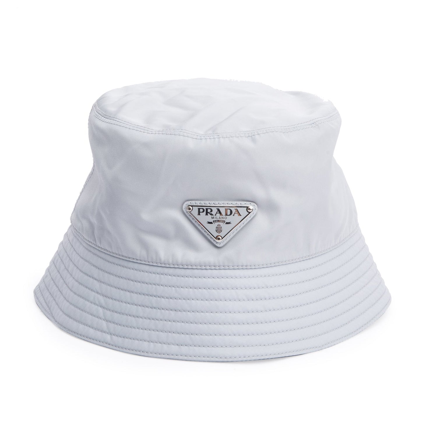 Prada Grey Re Hat Handbag Nylon Bucket Bucket Bag
