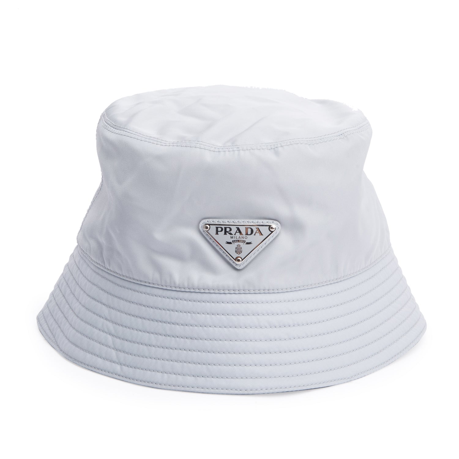 Prada Grey Re Hat Handbag Nylon Bucket Bucket Bag