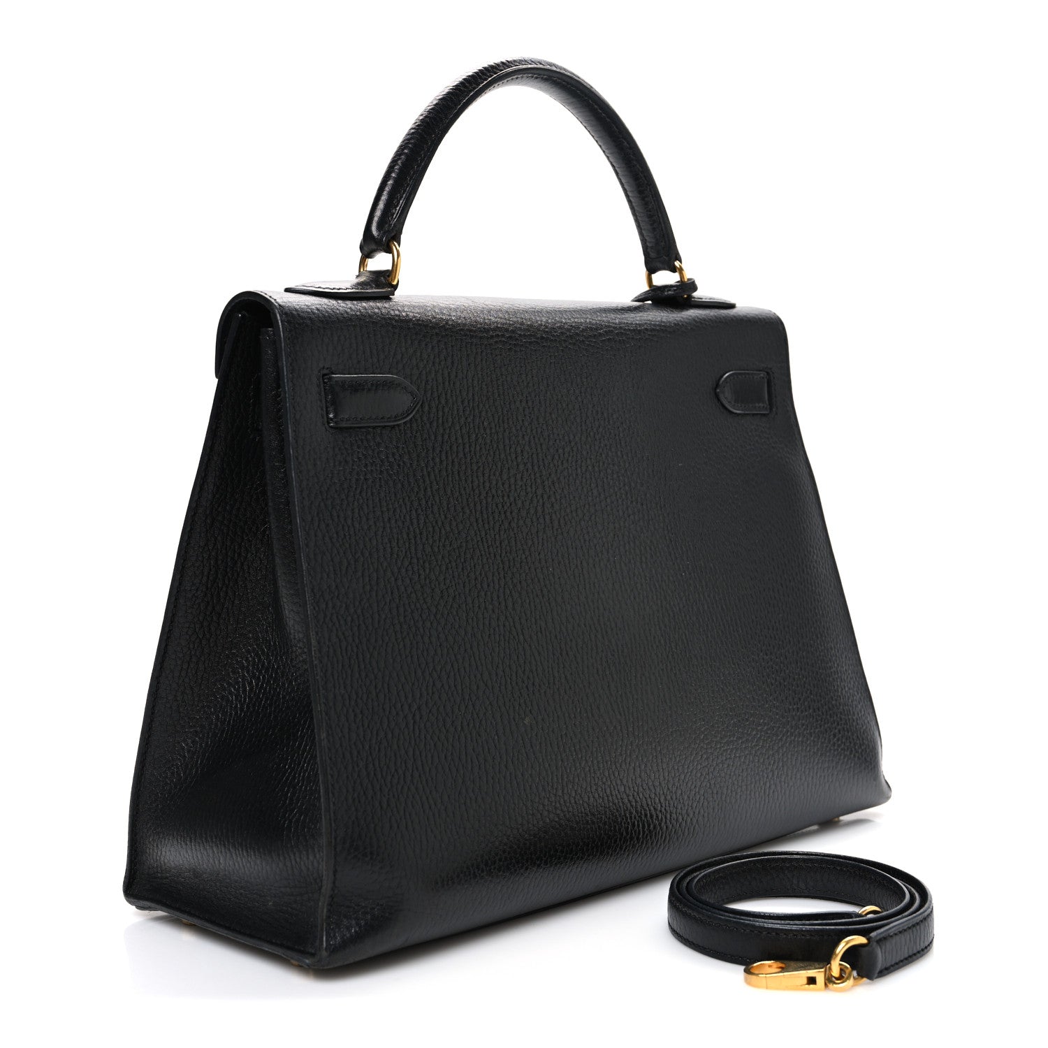 Hermes Ardennes Kelly Sellier Handbag Black Travel Bag