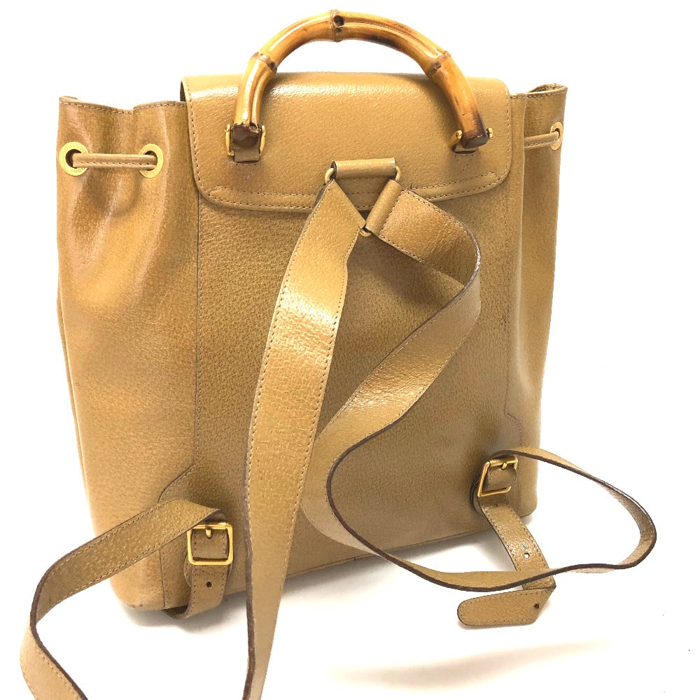 Gucci Backpack type backpack Bamboo Leather Beige