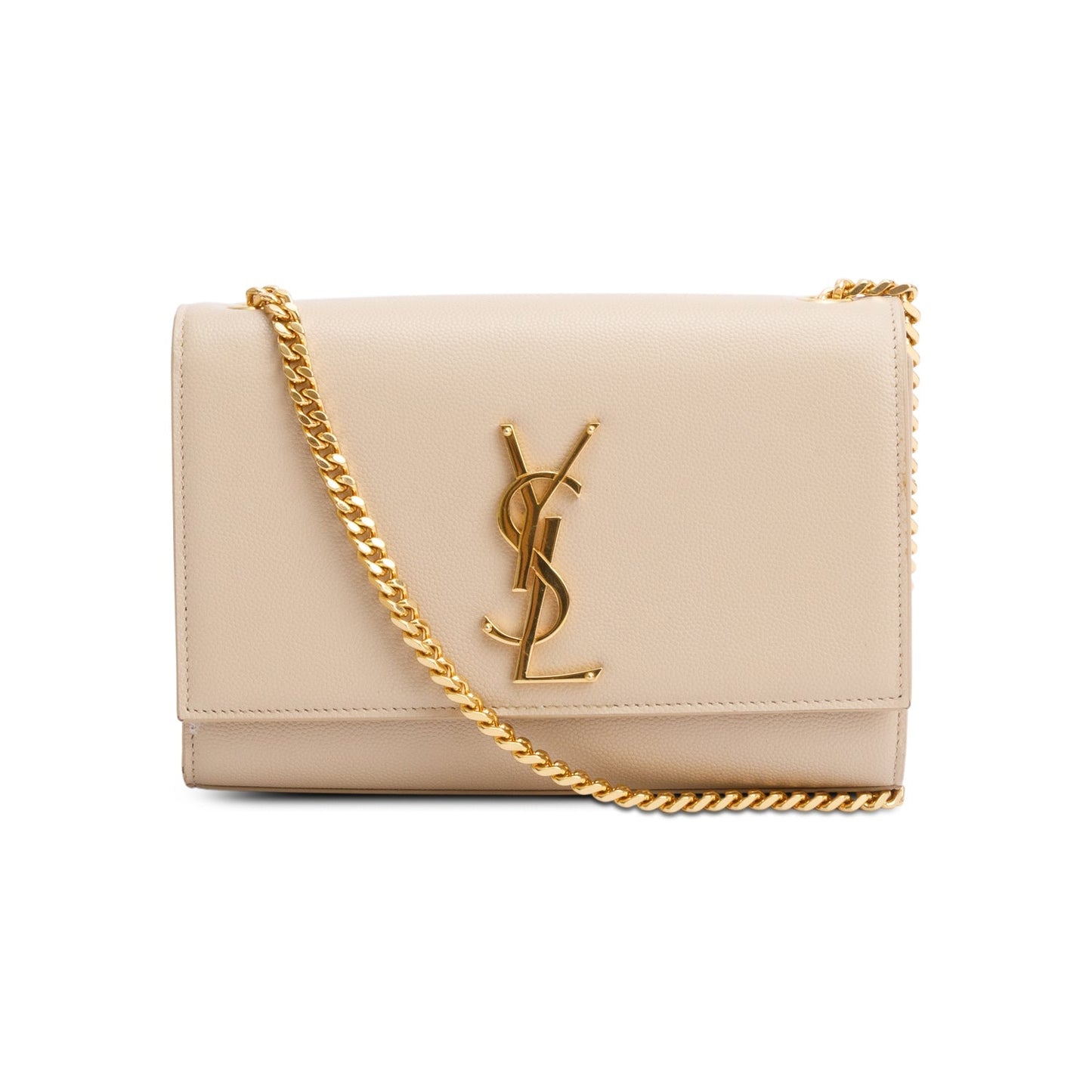 YSL Saint Laurent Nude Grain De Poudre Kate Bag Leather Monogram Travel Bag