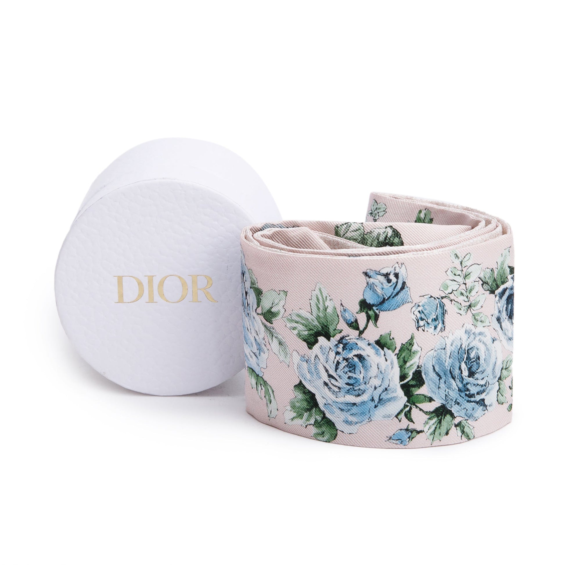 Dior Christian Multicolor D Floral Mitzah Silk Twilly Pink Travel Bag