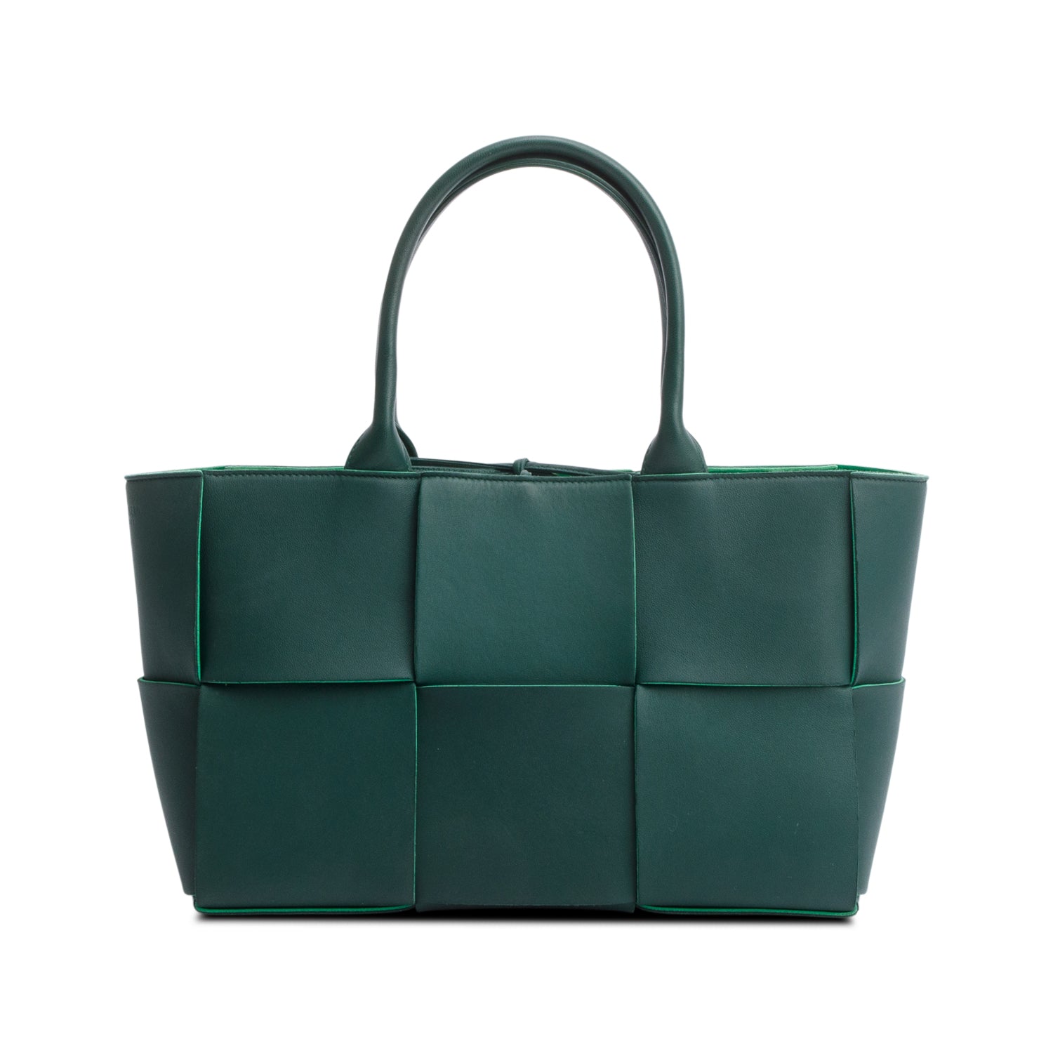 Bottega Veneta Maxi Intrecciato Arco Tote Leather Green Tote Bag