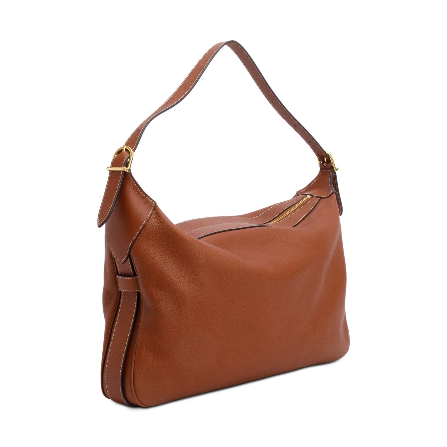 Celine Supple Calfskin Romy Hobo Bag Leather Brown Travel Bag