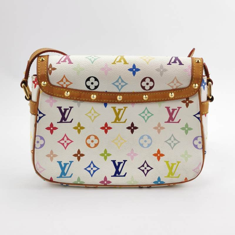 Louis Vuitton x Takashi Murakami Sologne Messenger White Multicolor Crossbody Bag