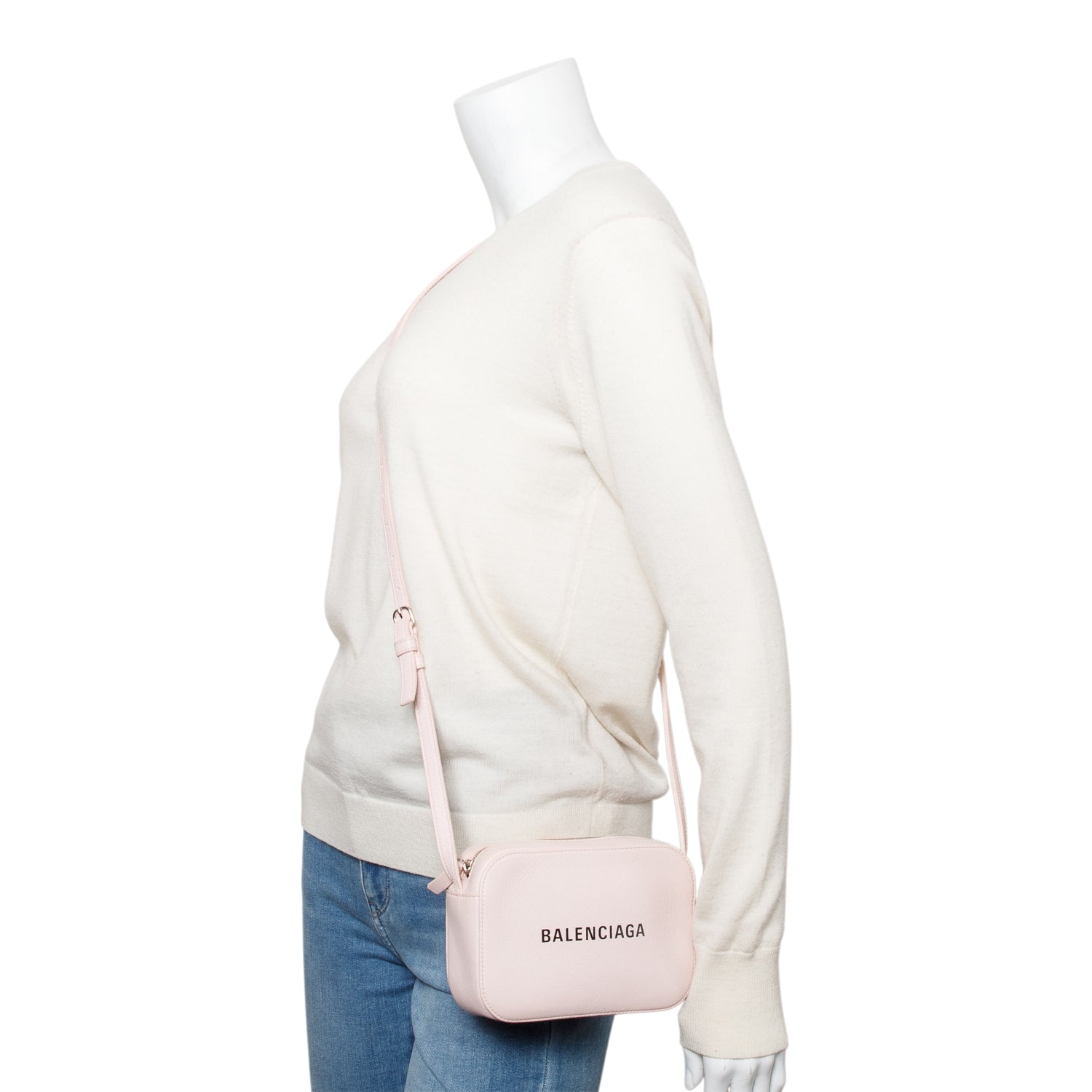 Balenciaga Everyday Xs Camera Bag Leather Pink Travel Bag