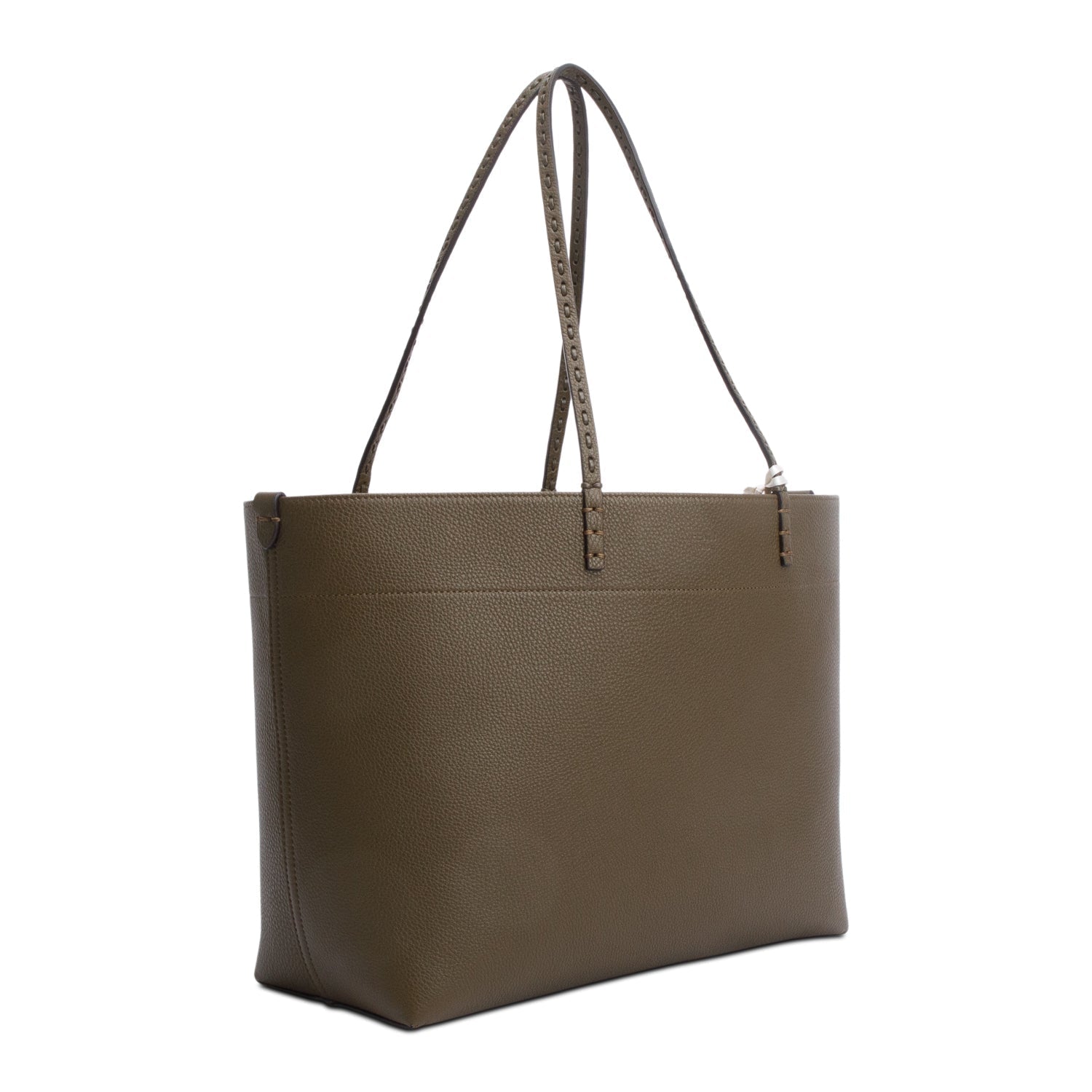 Fendi Grey Selleria Roll Tote Leather Medium Tote Bag