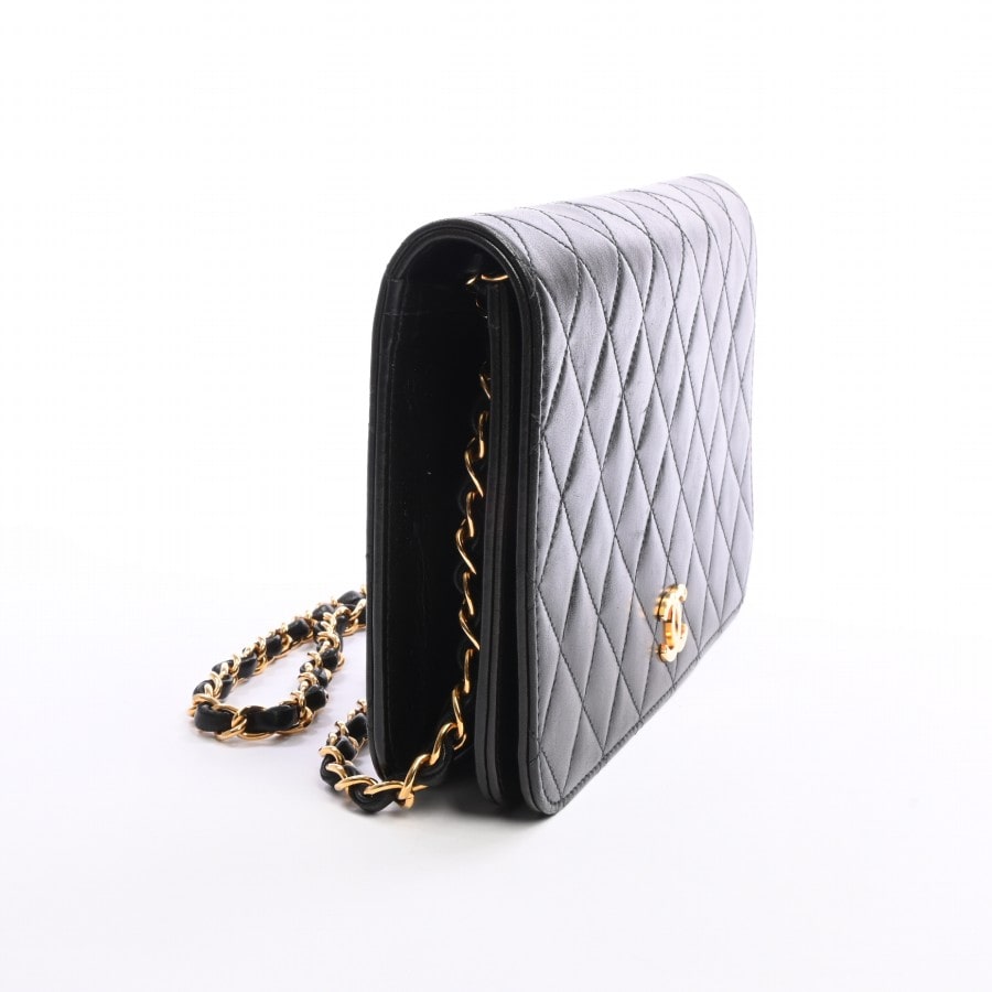 Chanel Shoulder Bag Lambskin Black Chain Black 3