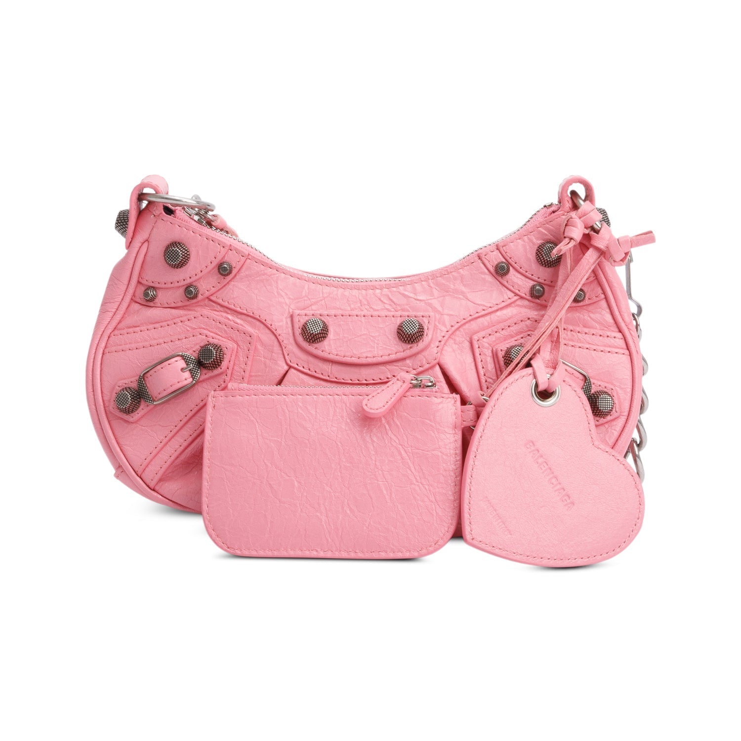 Balenciaga Arena Calfskin Le Cagole Xs Shoulder Bag Leather Pink