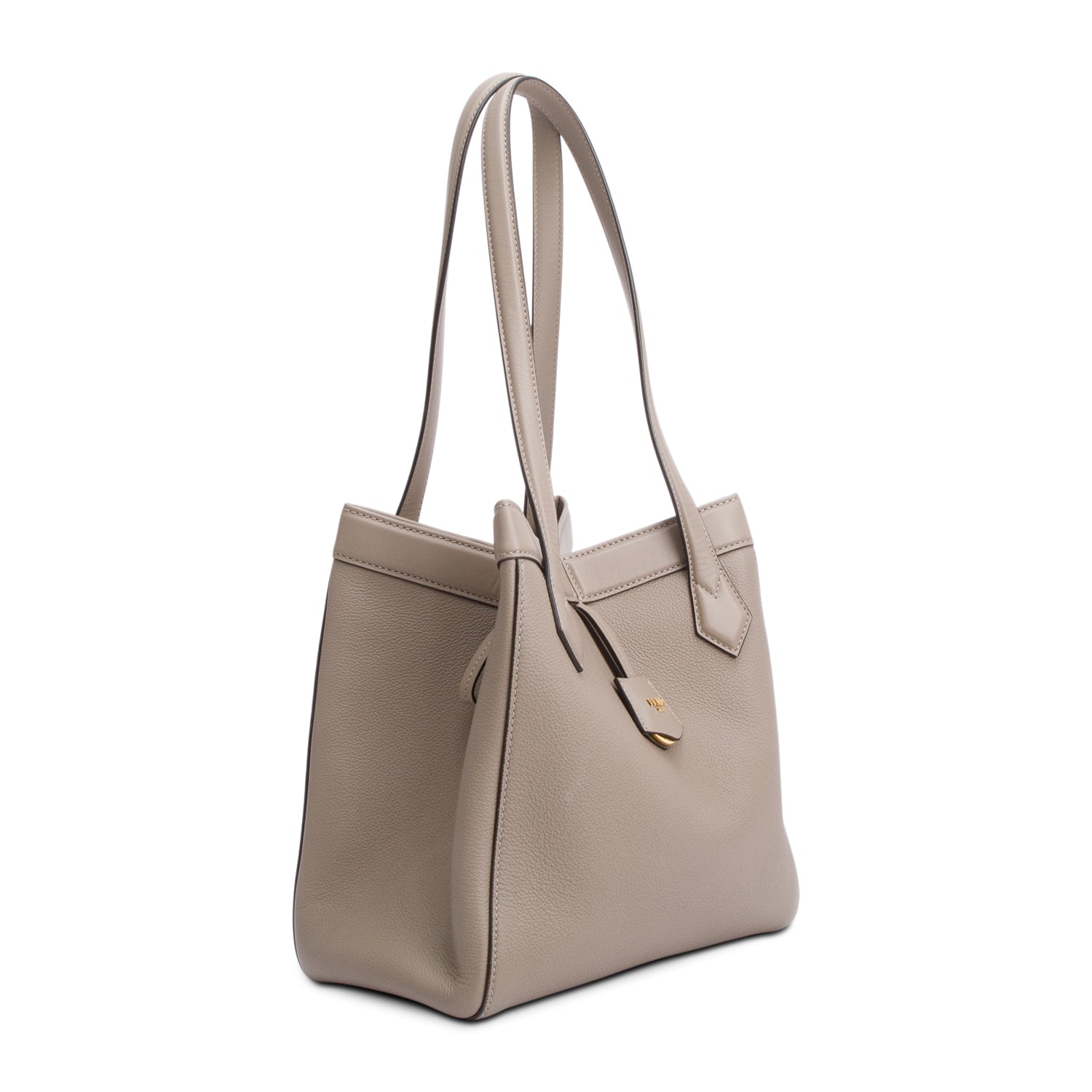 Fendi Calfskin Origami Tote Leather Beige Tote Bag