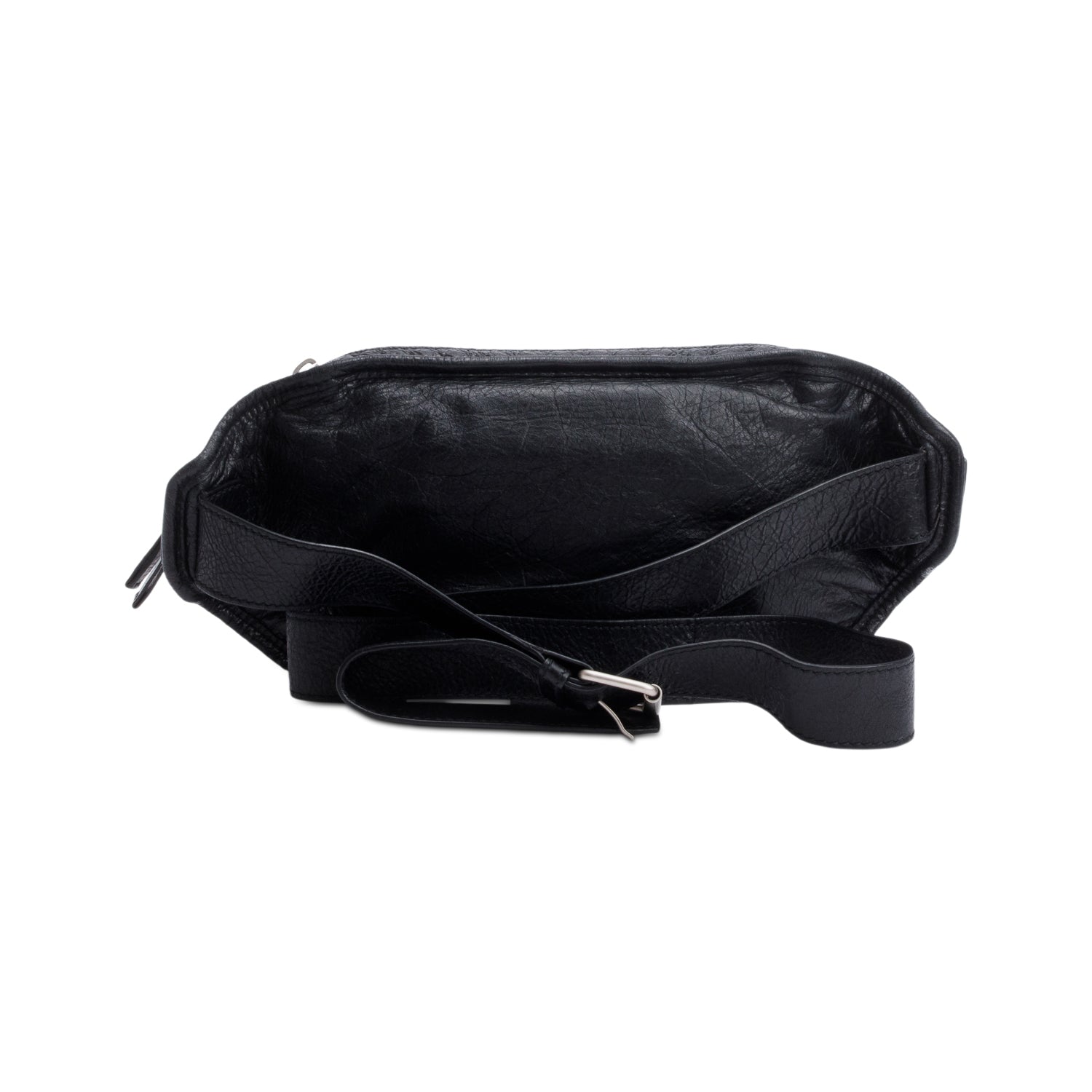 Balenciaga Arena Classic Motocross Neo Lift Hip Bag Leather Black Travel Bag