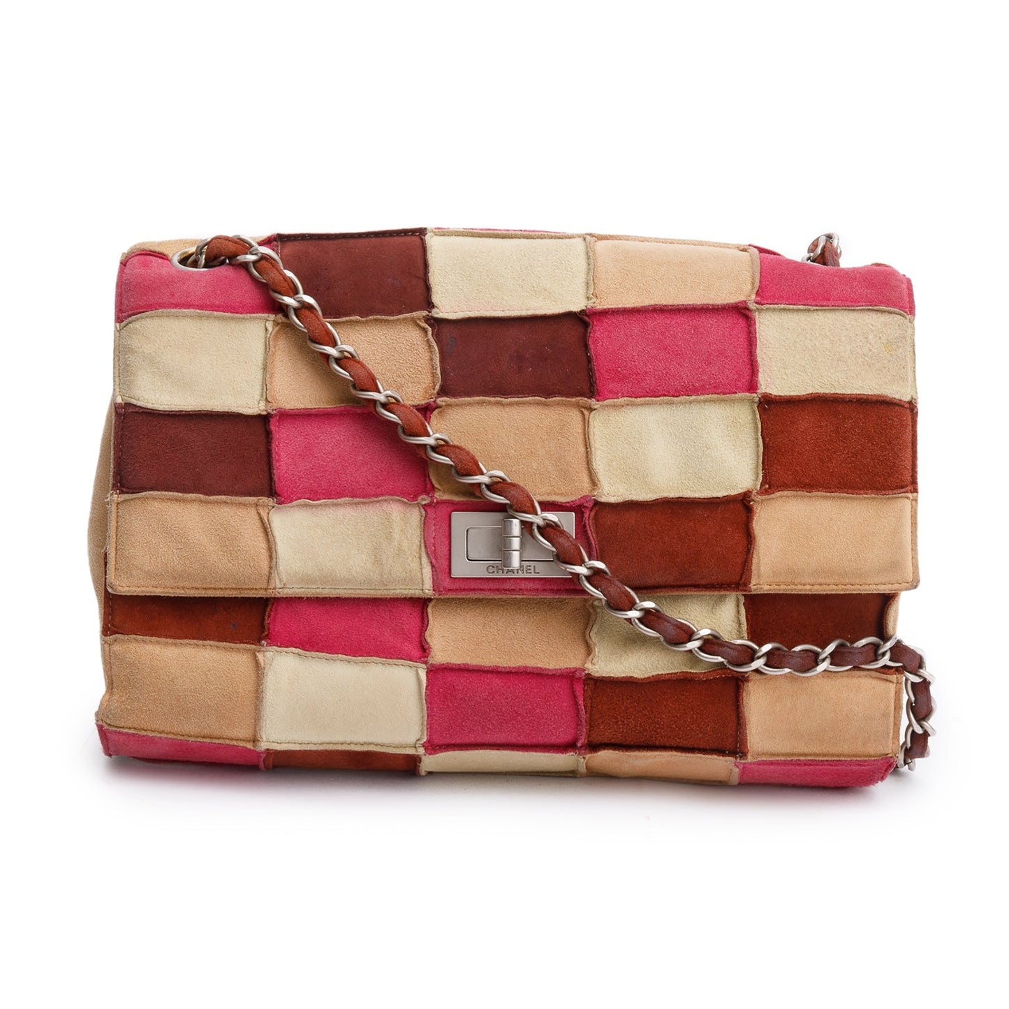 Chanel Suede Patchwork Reissue Flap Multicolor Travel Bag