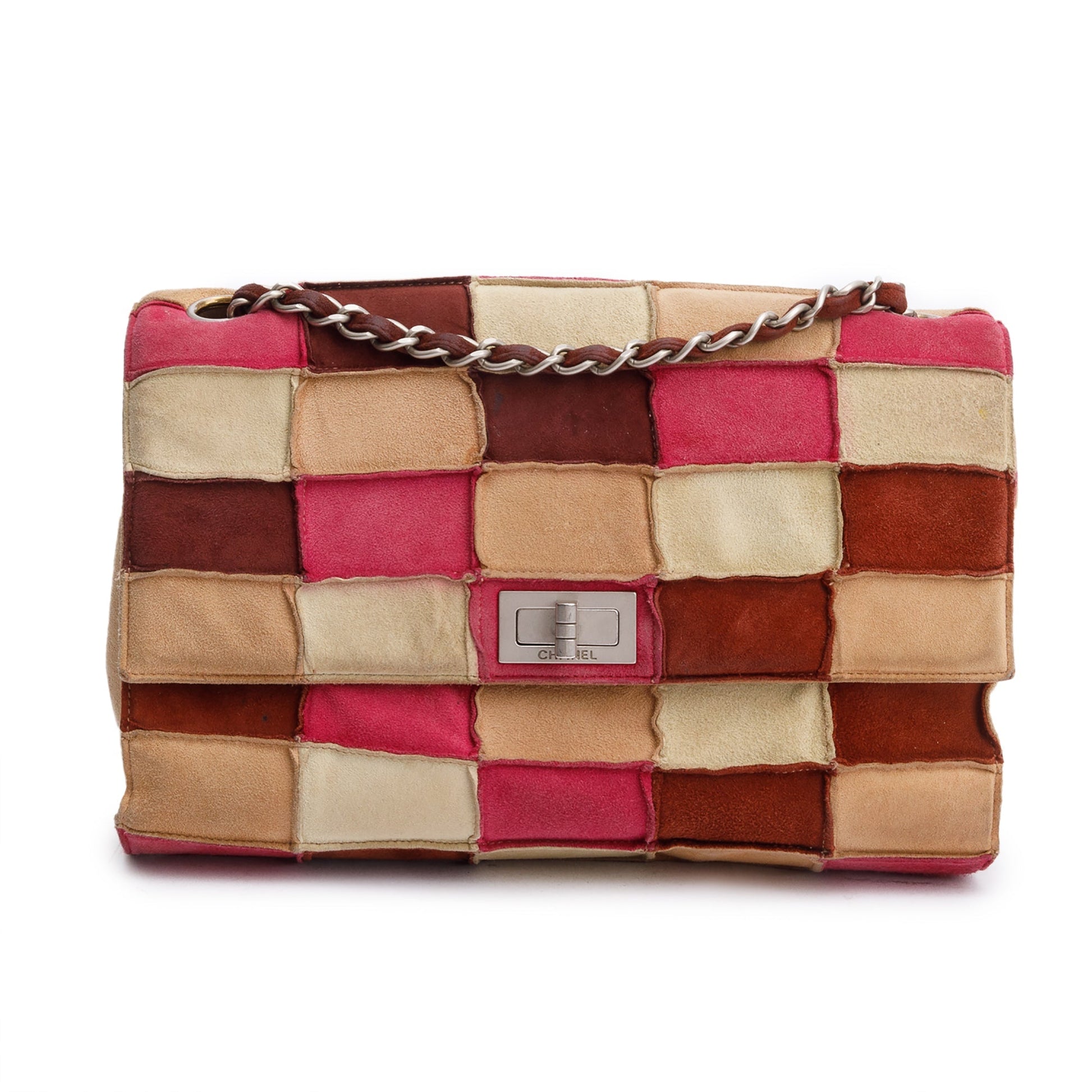 Chanel Suede Patchwork Reissue Flap Multicolor Travel Bag