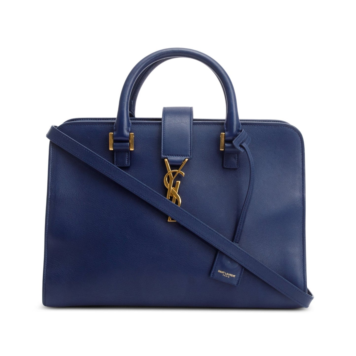 YSL Saint Laurent Chyc Cabas Tote Bag Leather Blue
