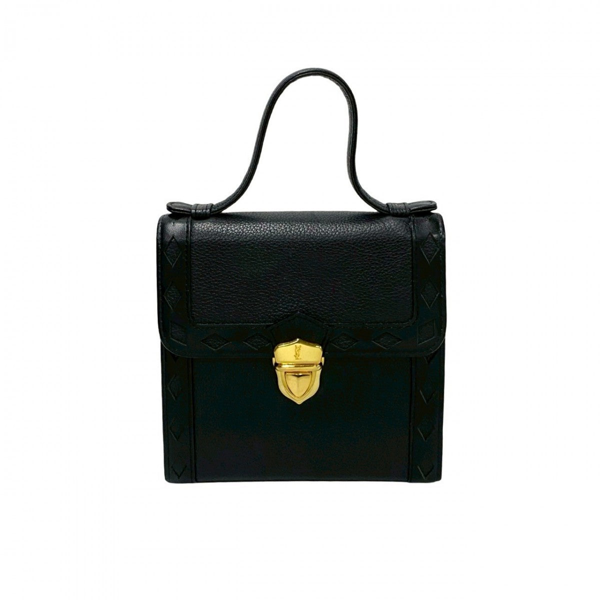 YSL Saint Laurent Handbag Logometal Women Leather Black Travel Bag 610J251547583