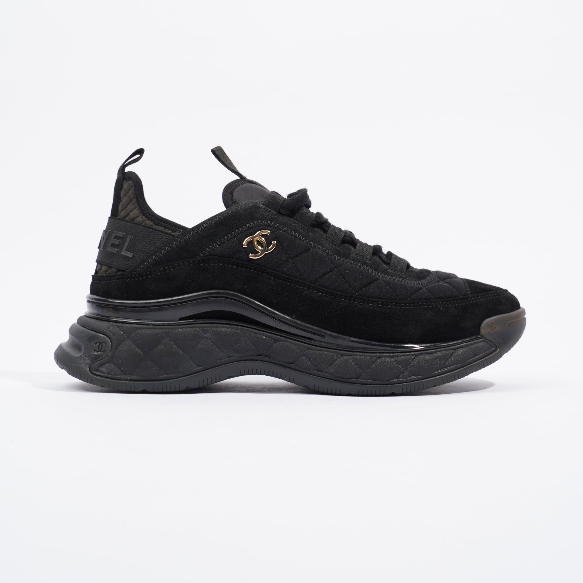 Chanel CC Logo Sneaker Black Canvas EU 39 UK 6