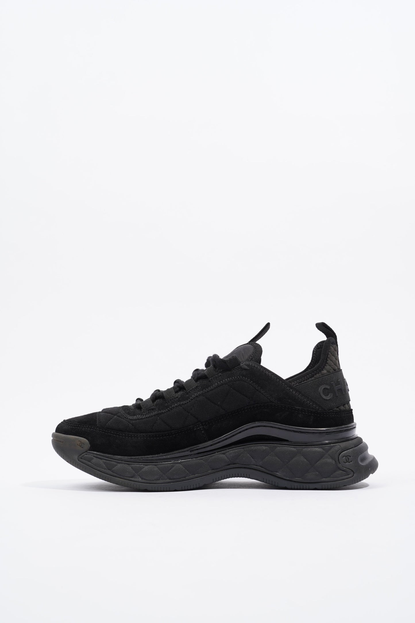 Chanel CC Logo Sneaker Black Canvas EU 39 UK 6