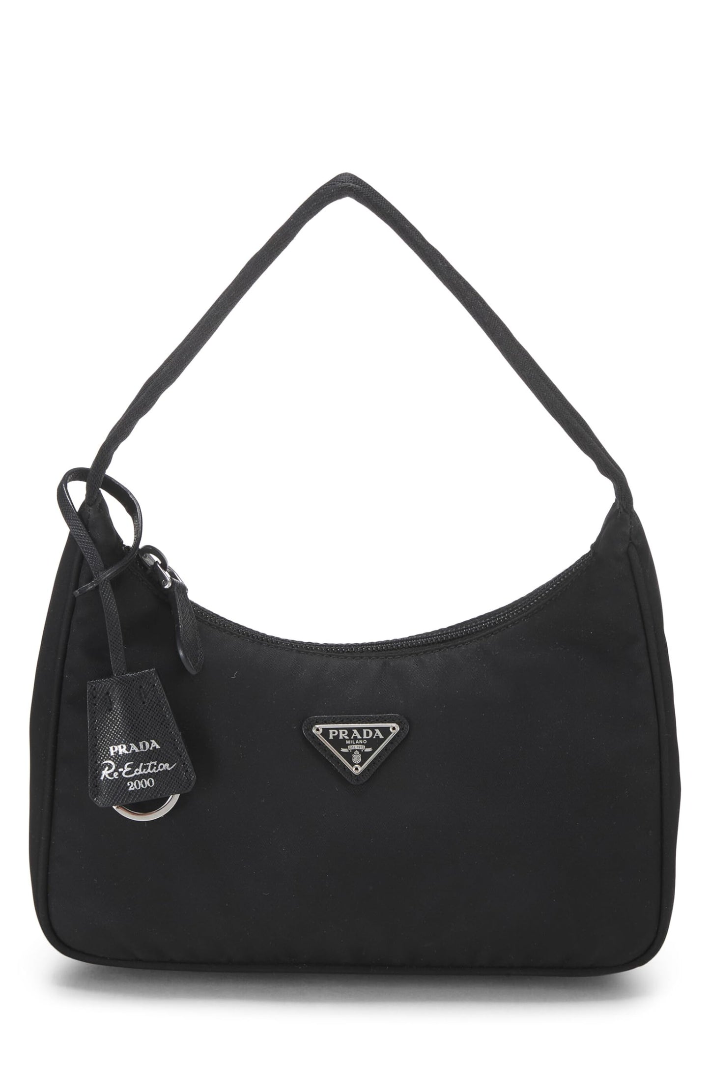 Prada Tessuto Re Edition Hobo Black Mini Shoulder Bag