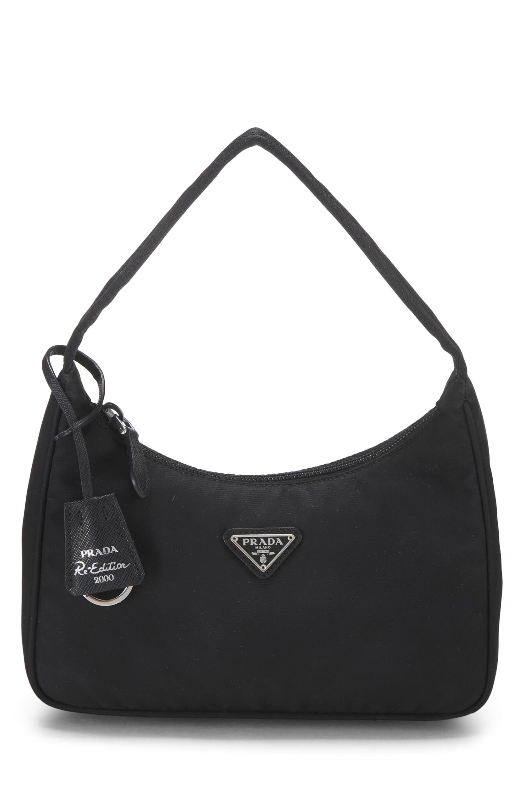 Prada Tessuto Re Edition Hobo Black Mini Shoulder Bag