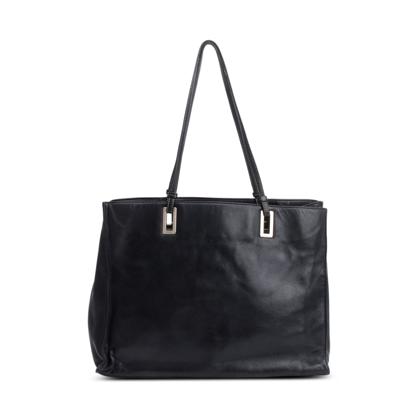 Prada Nappa Acciaio Tote Handbag Leather Black Tote Bag